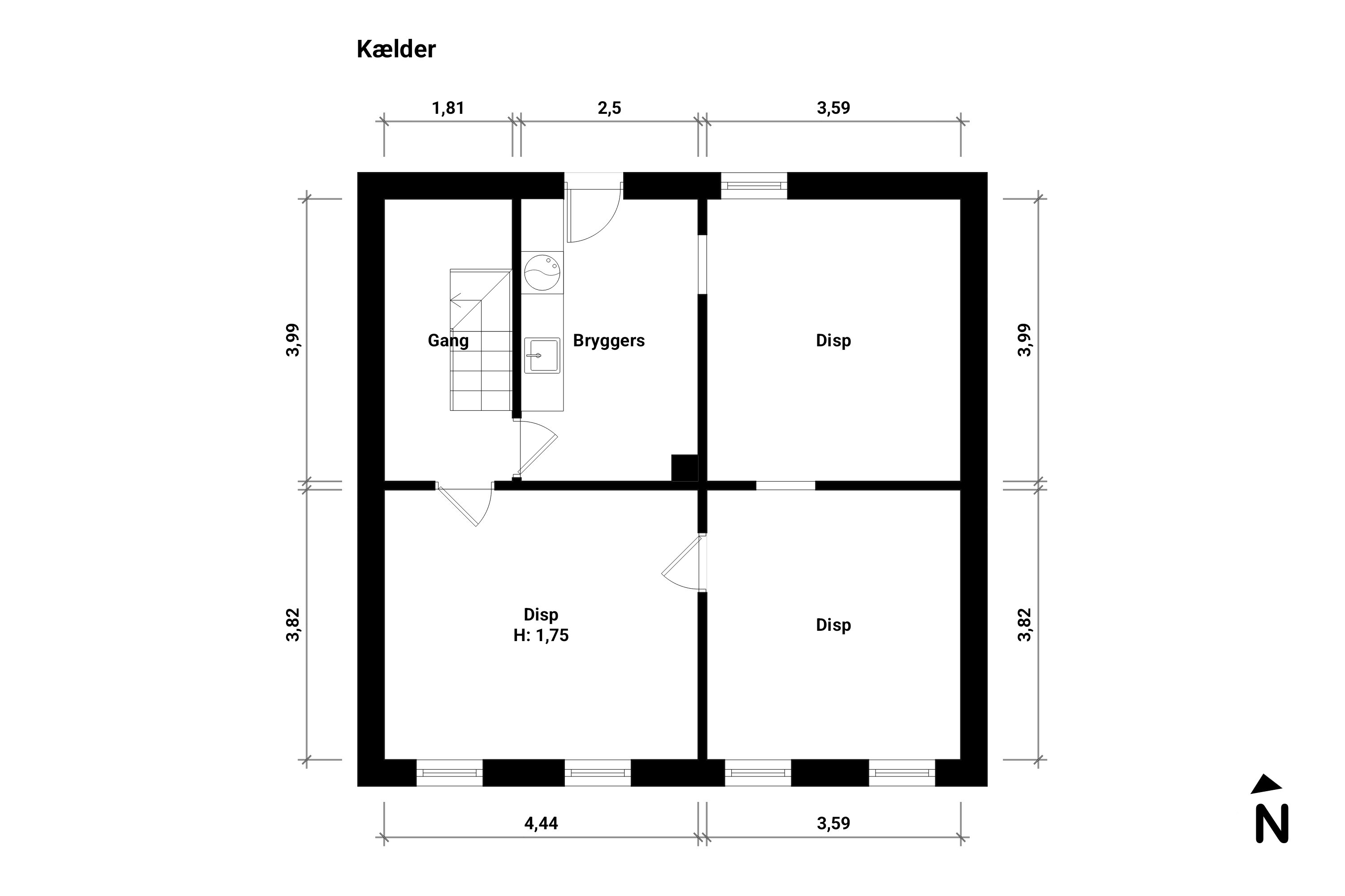 Plantegninger billede af Østerbrogade 109, 4800 Nykøbing F