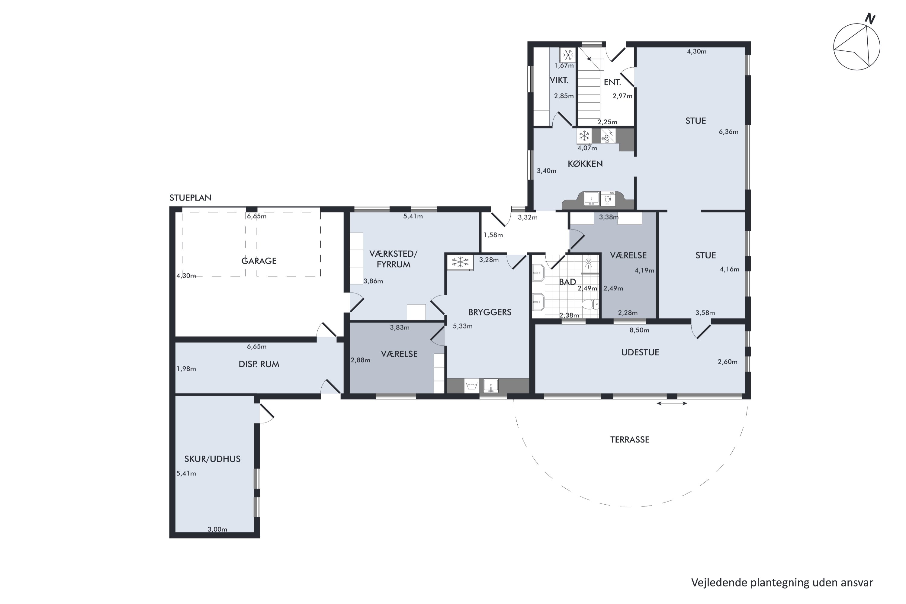Plantegninger billede af Hølleskovvej 1, Spandet, 6760 Ribe