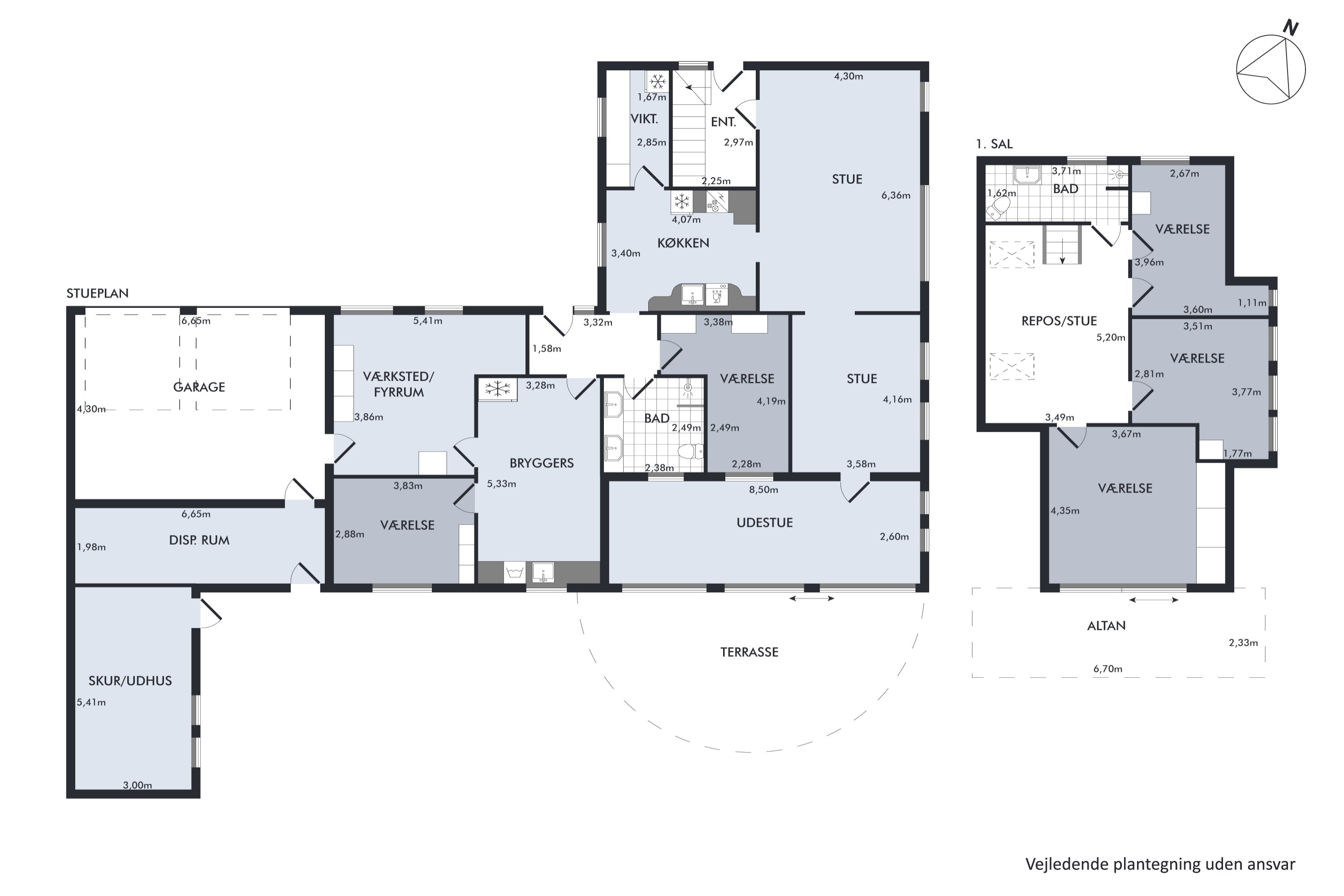 Plantegninger billede af Hølleskovvej 1, Spandet, 6760 Ribe