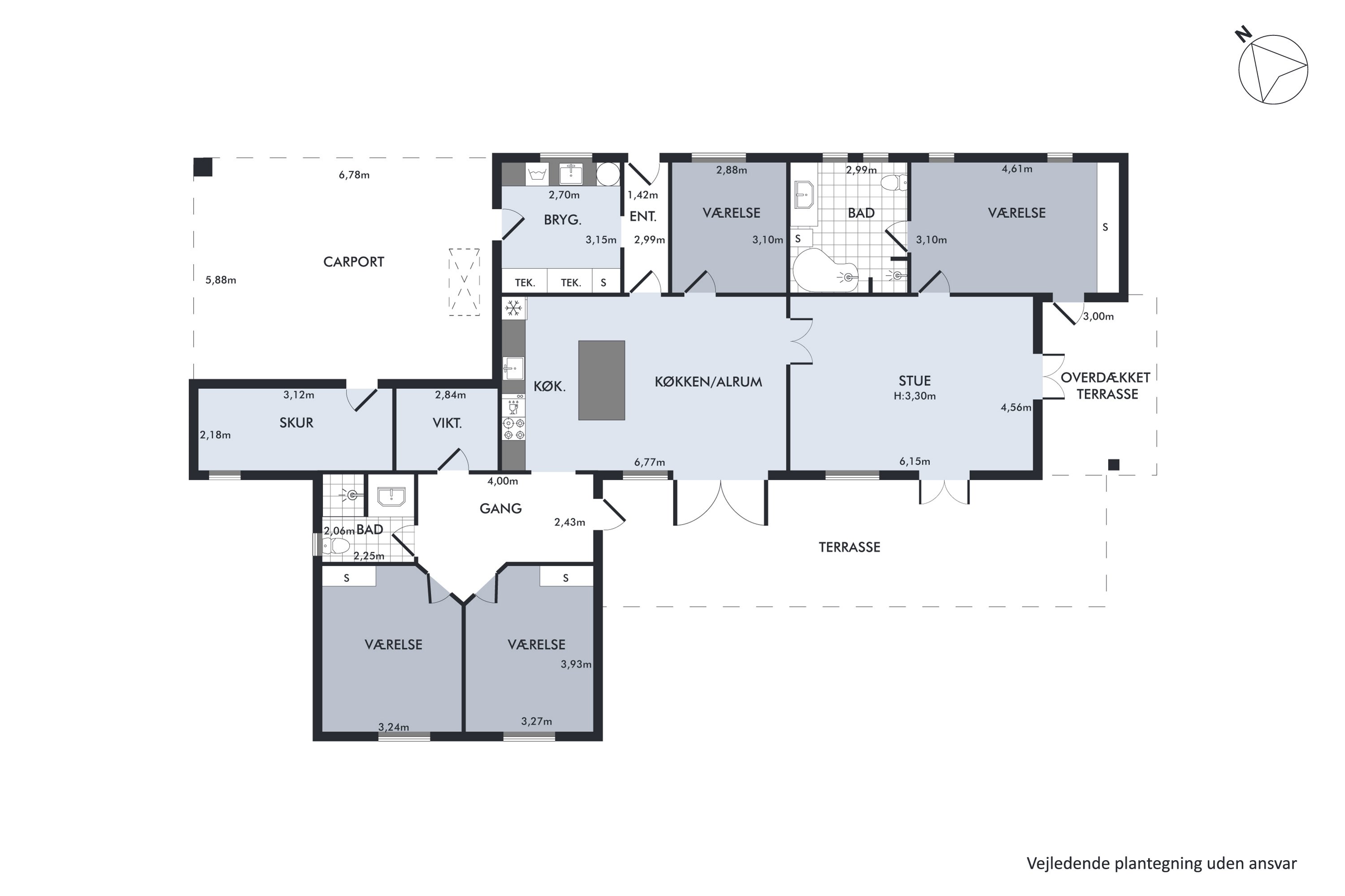 Plantegninger billede af Solsikkemarken 1, 4140 Borup