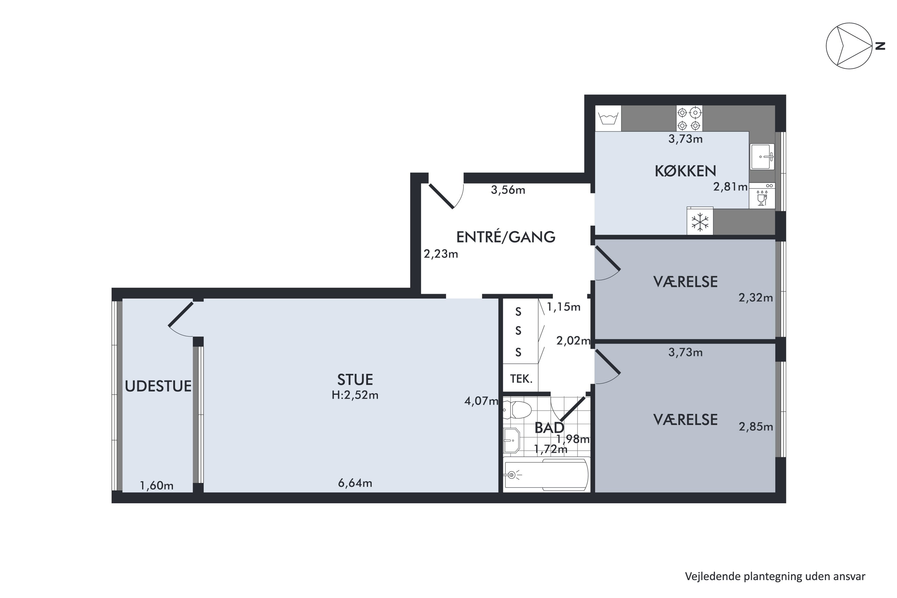 Plantegninger billede af Sabroesvej 7A, 2. 1., 3000 Helsingør