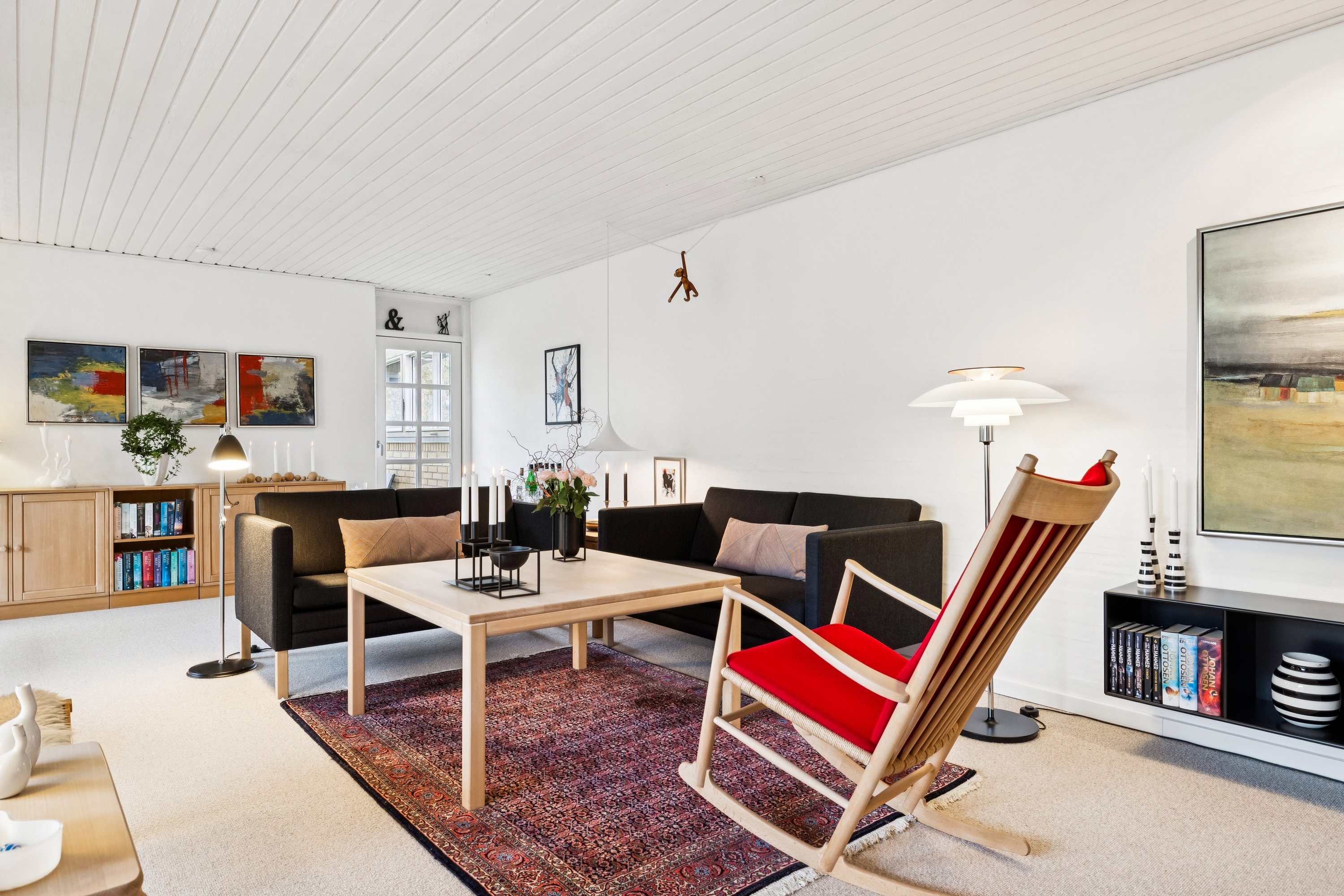 Fremhævet stue billede i fuldskærmstilstand. Billede af Ludvig Holbergs Vej 8, 8660 Skanderborg