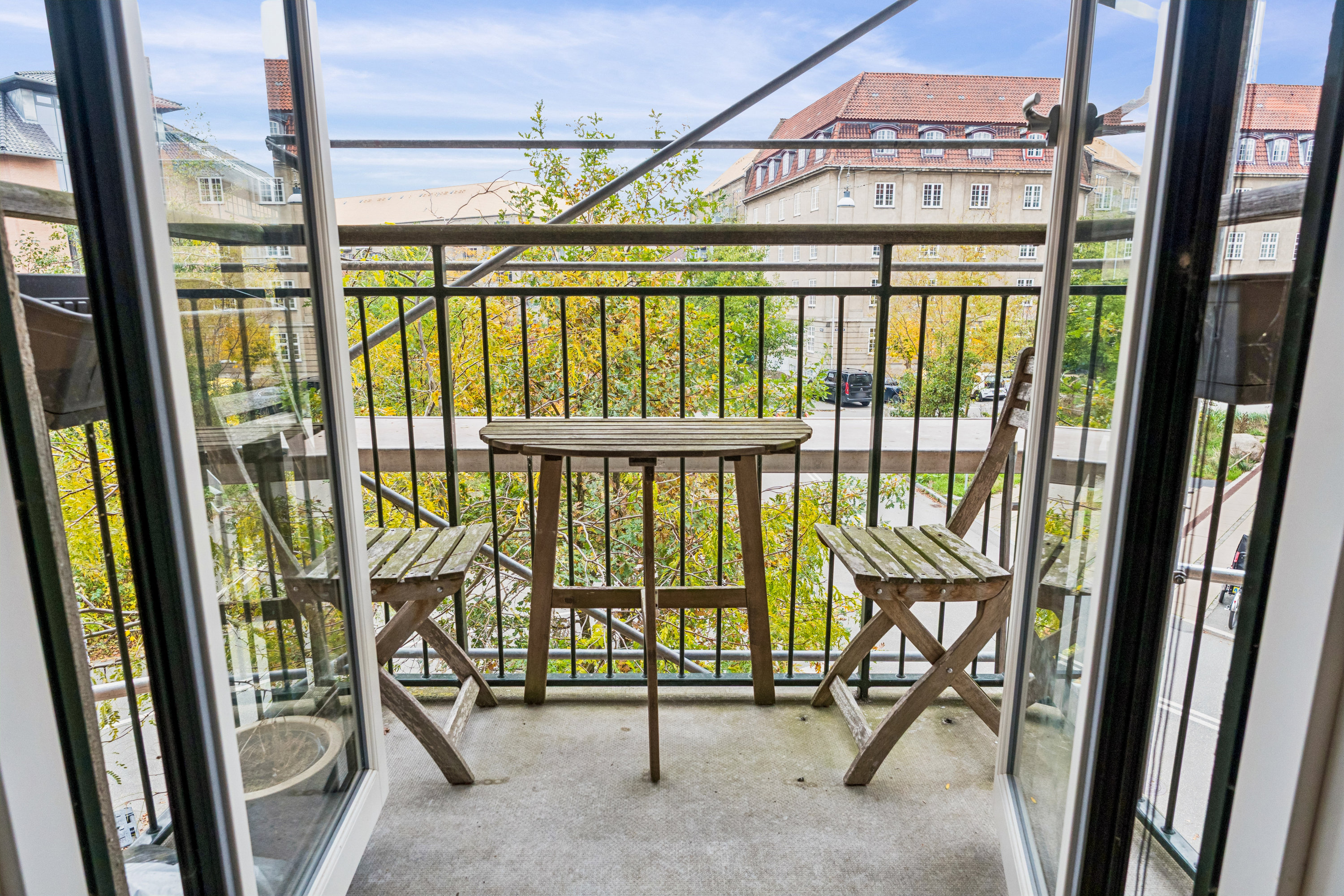 Fremhævet altan billede i fuldskærmstilstand. Billede af Lange-Müllers Gade 22, 1. tv., 2100 København Ø