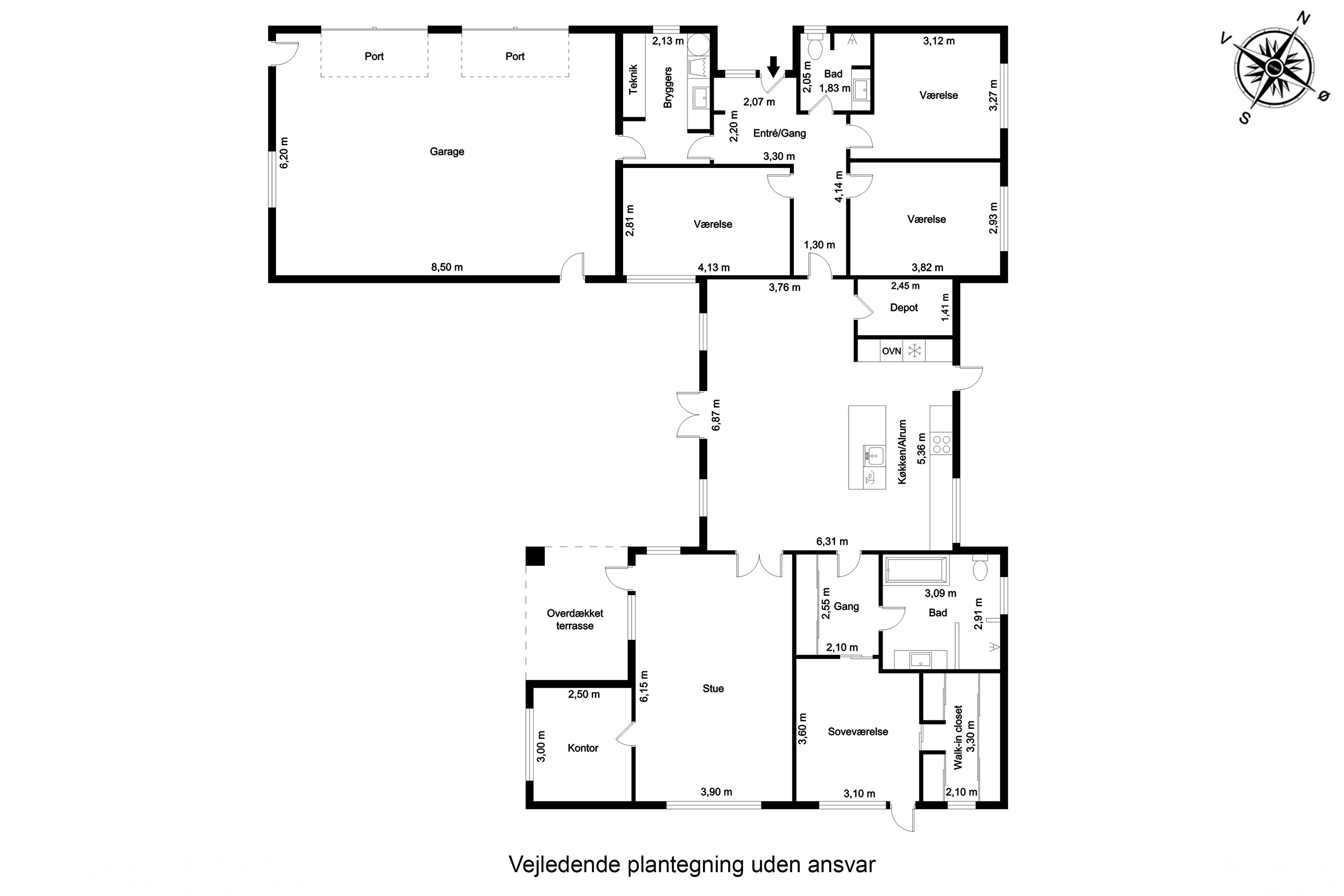 Plantegninger billede af Aksel Sørensens Vej 2, 8543 Hornslet