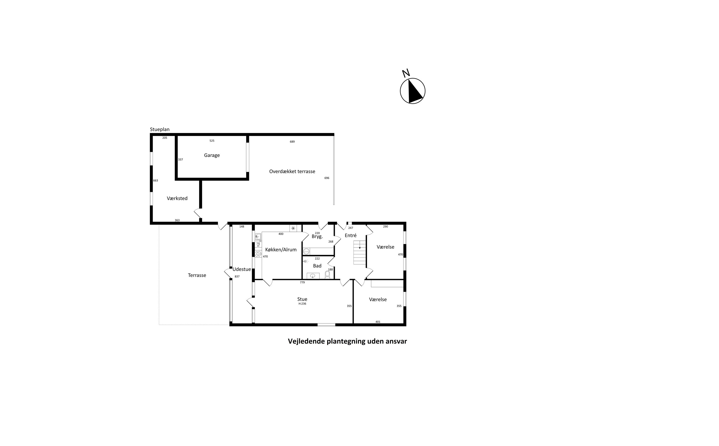 Plantegninger billede af Nørholmsvej 566, 9240 Nibe