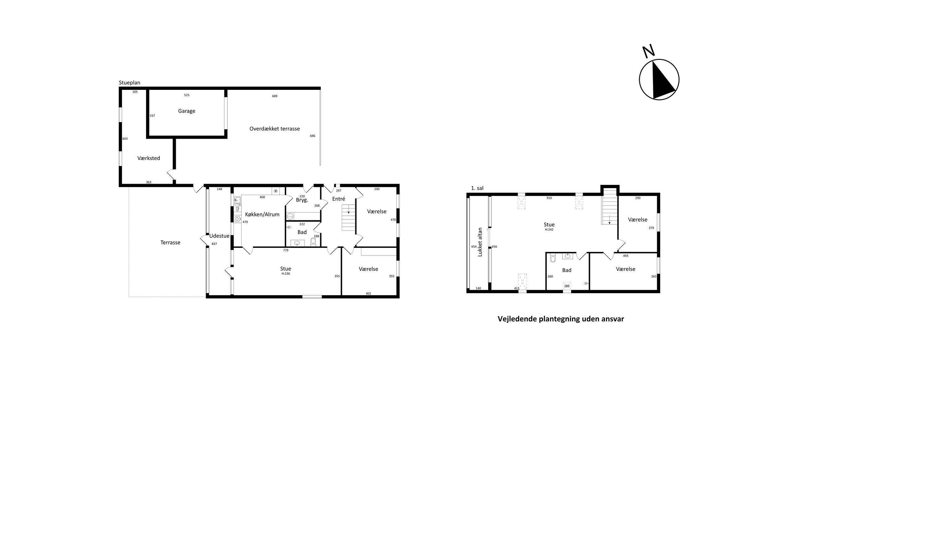 Plantegninger billede af Nørholmsvej 566, 9240 Nibe