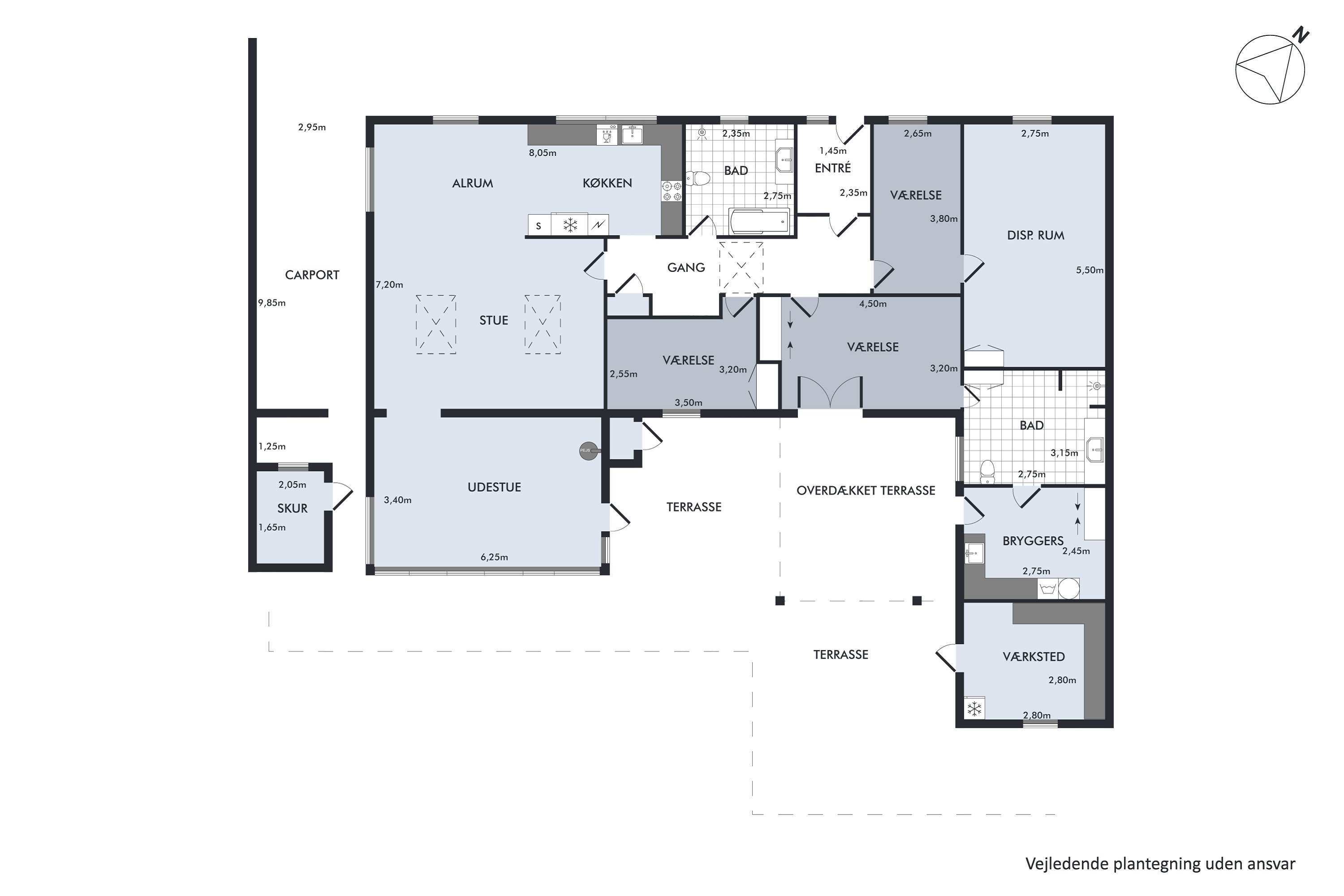 Plantegninger billede af Yrsavej 20, 8920 Randers NV