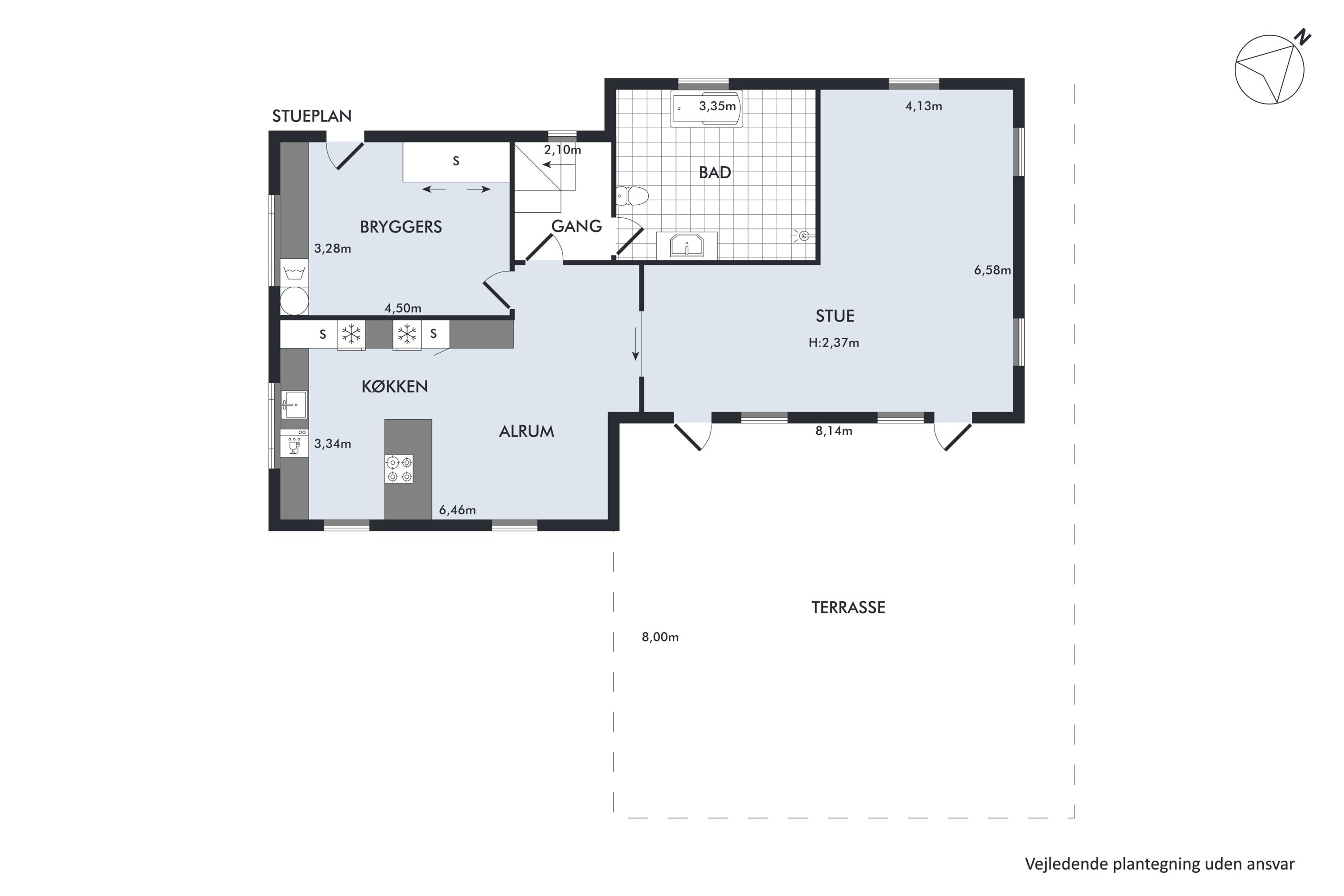 Plantegninger billede af Købmandstoften 8, Birkelse, 9440 Aabybro