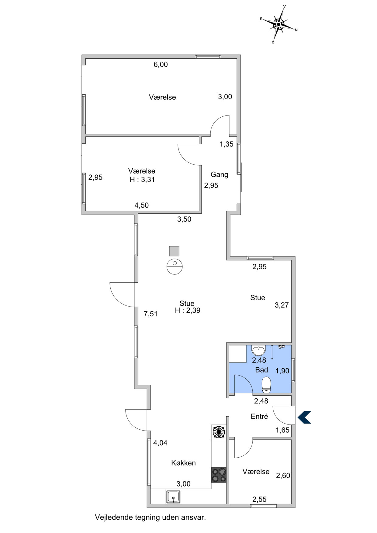 Plantegninger billede af Månedalen 7A, 3100 Hornbæk
