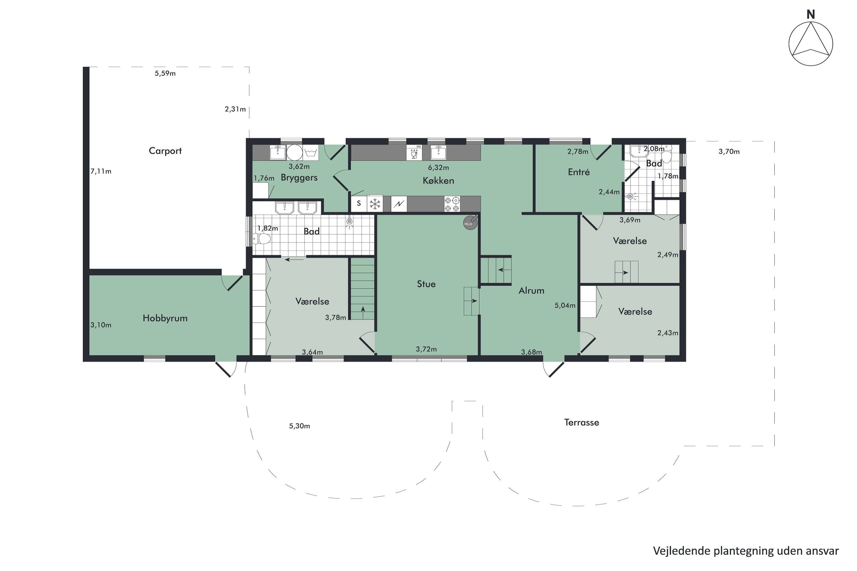 Plantegninger billede af Nøddevej 50, 7800 Skive
