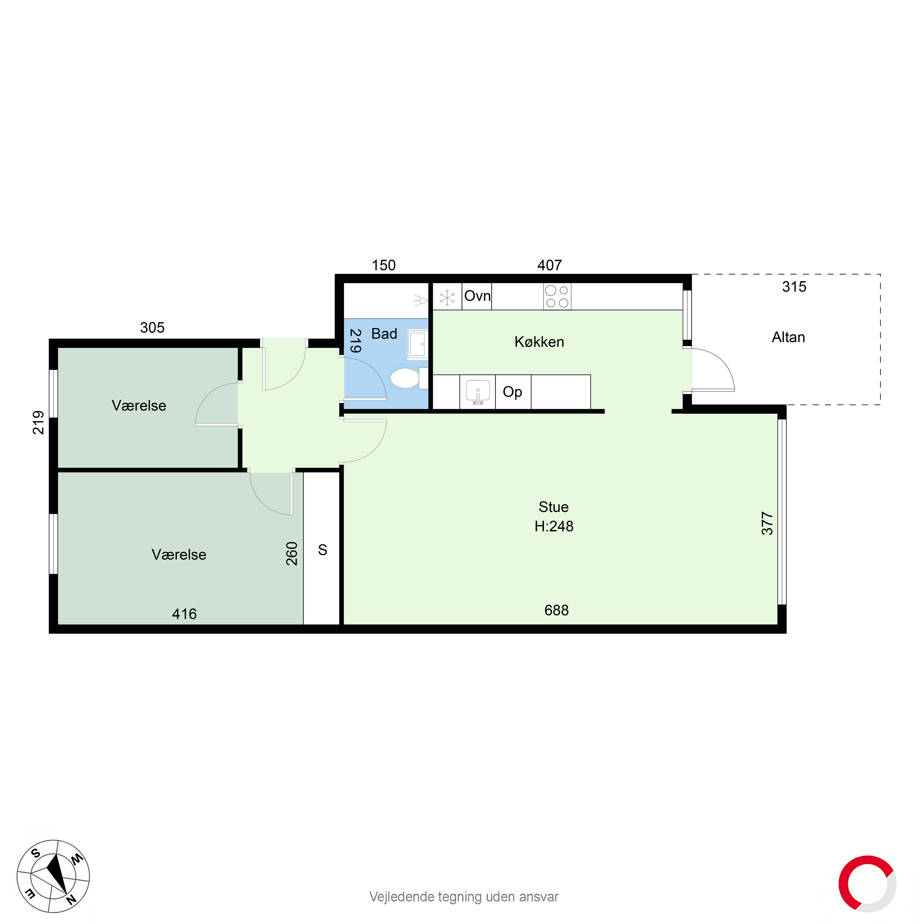 Plantegninger billede af Hougårdsvej 46, 3. th., 8220 Brabrand