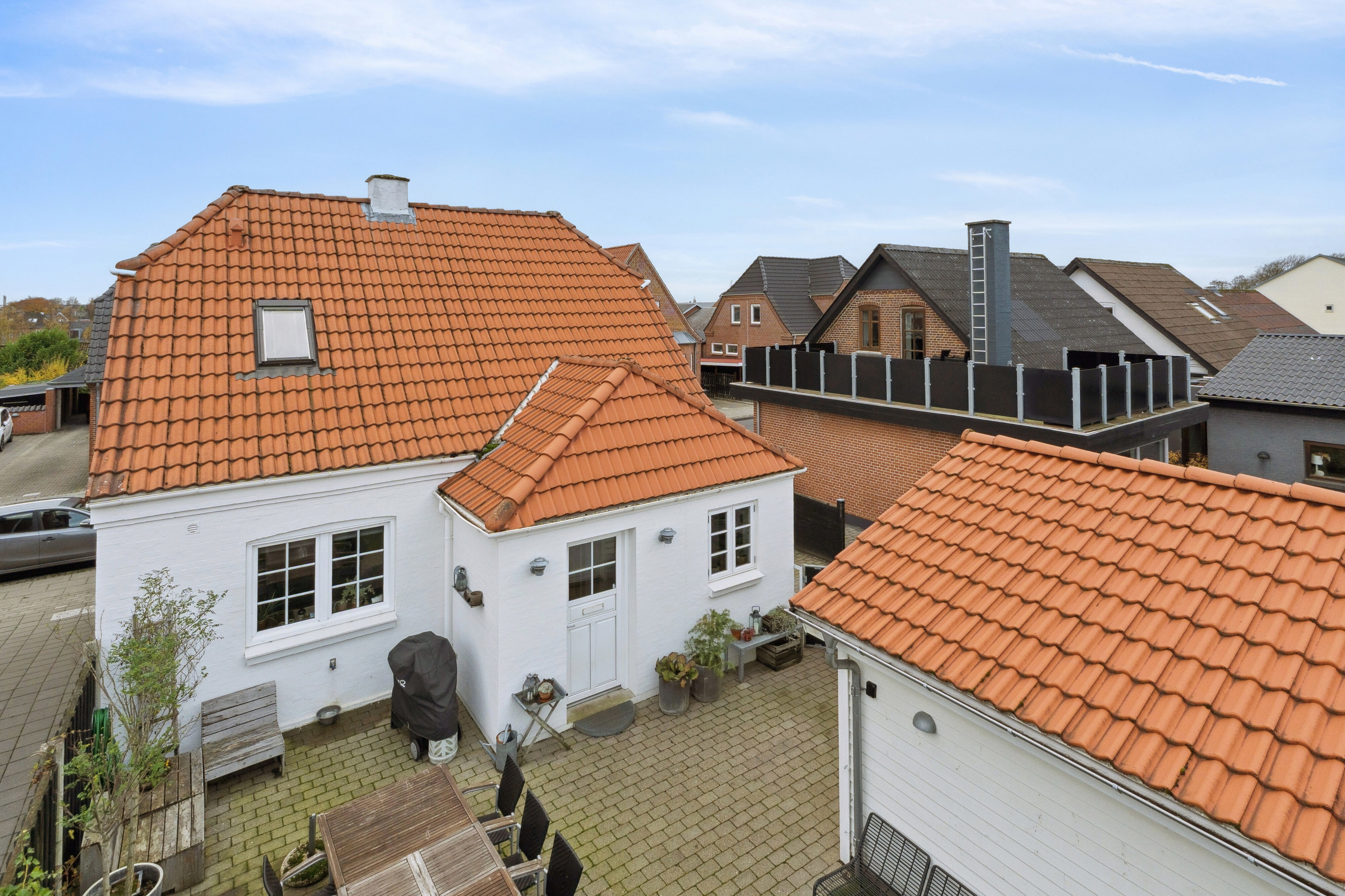 Fremhævet set fra haven billede i fuldskærmstilstand. Billede af Grønnegade 20, 7430 Ikast