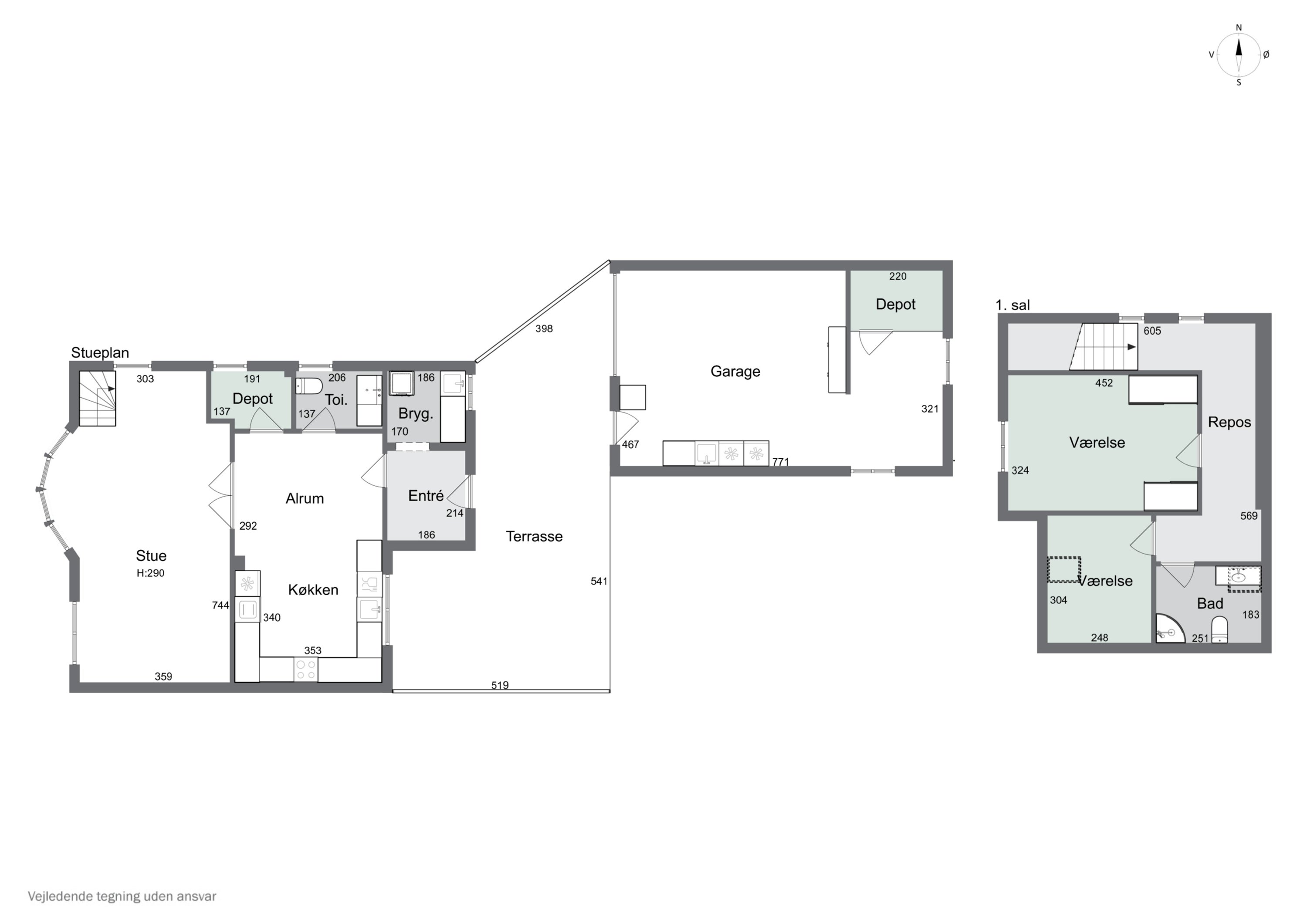 Plantegninger billede af Grønnegade 20, 7430 Ikast