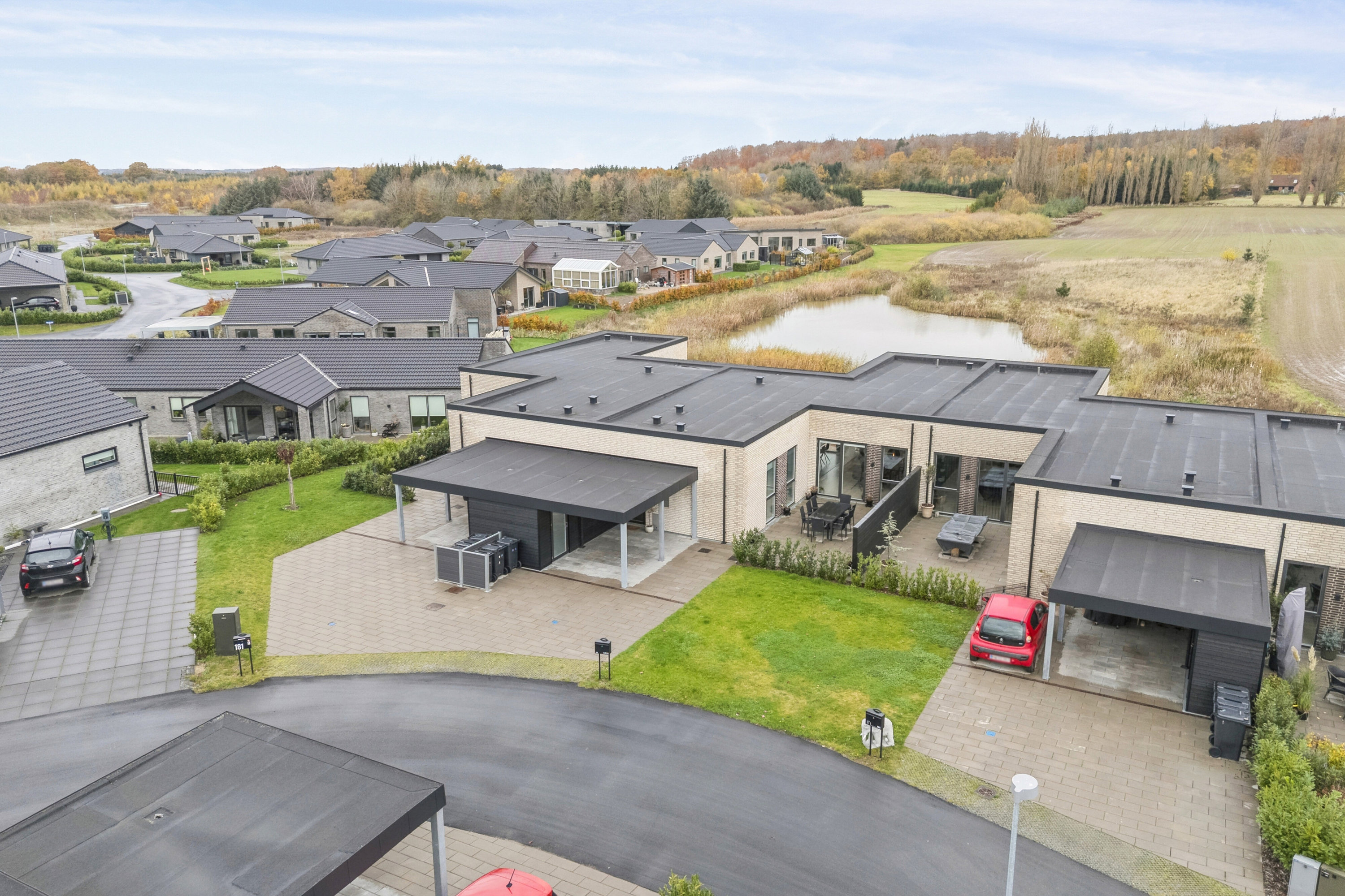 Fremhævet luftfoto billede i fuldskærmstilstand. Billede af Klosterlunden 183, 4700 Næstved