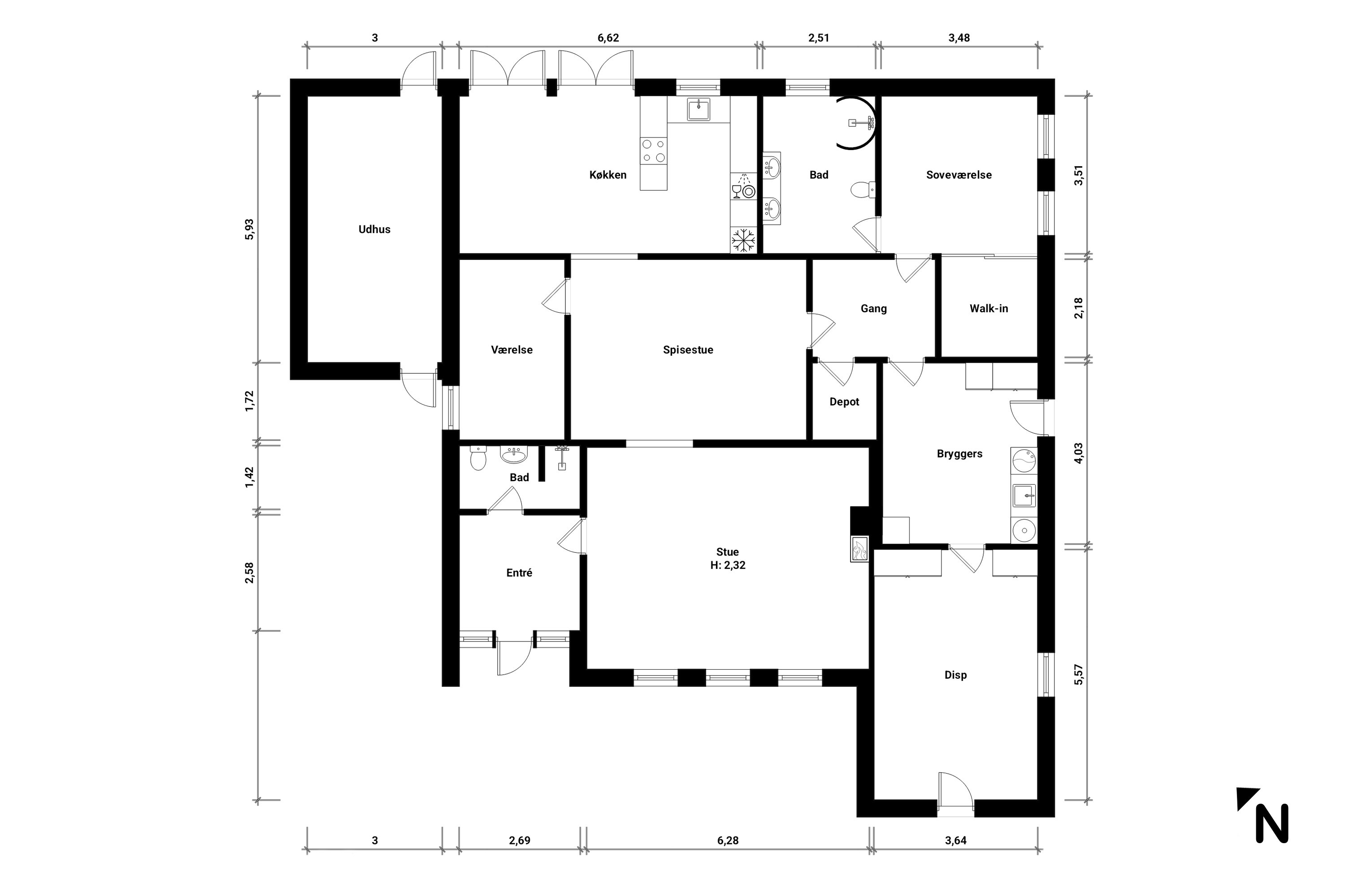 Plantegninger billede af Laksenborgvej 19, Marielyst, 4873 Væggerløse