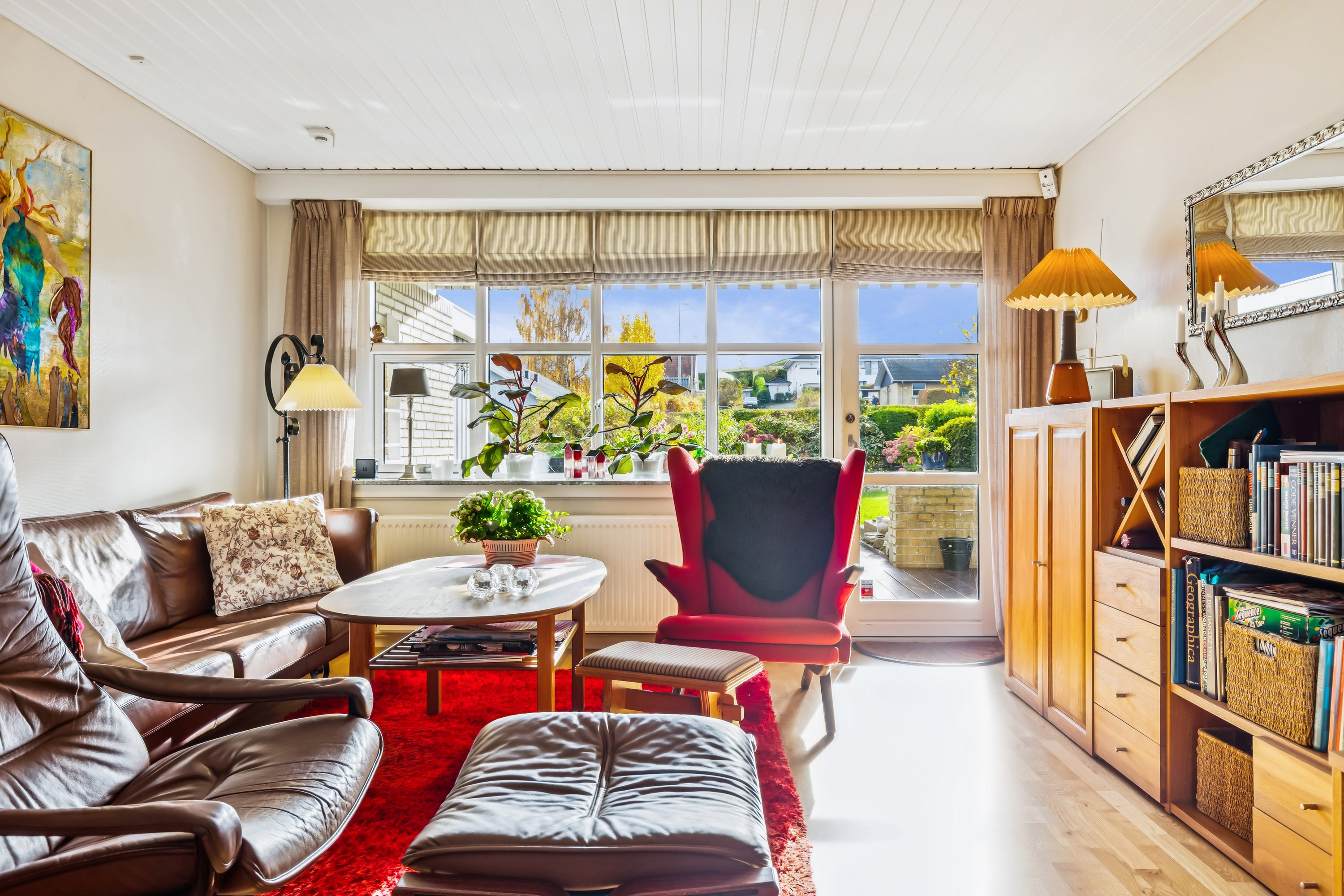 Fremhævet stue billede i fuldskærmstilstand. Billede af Bakkedraget 18, 4534 Hørve