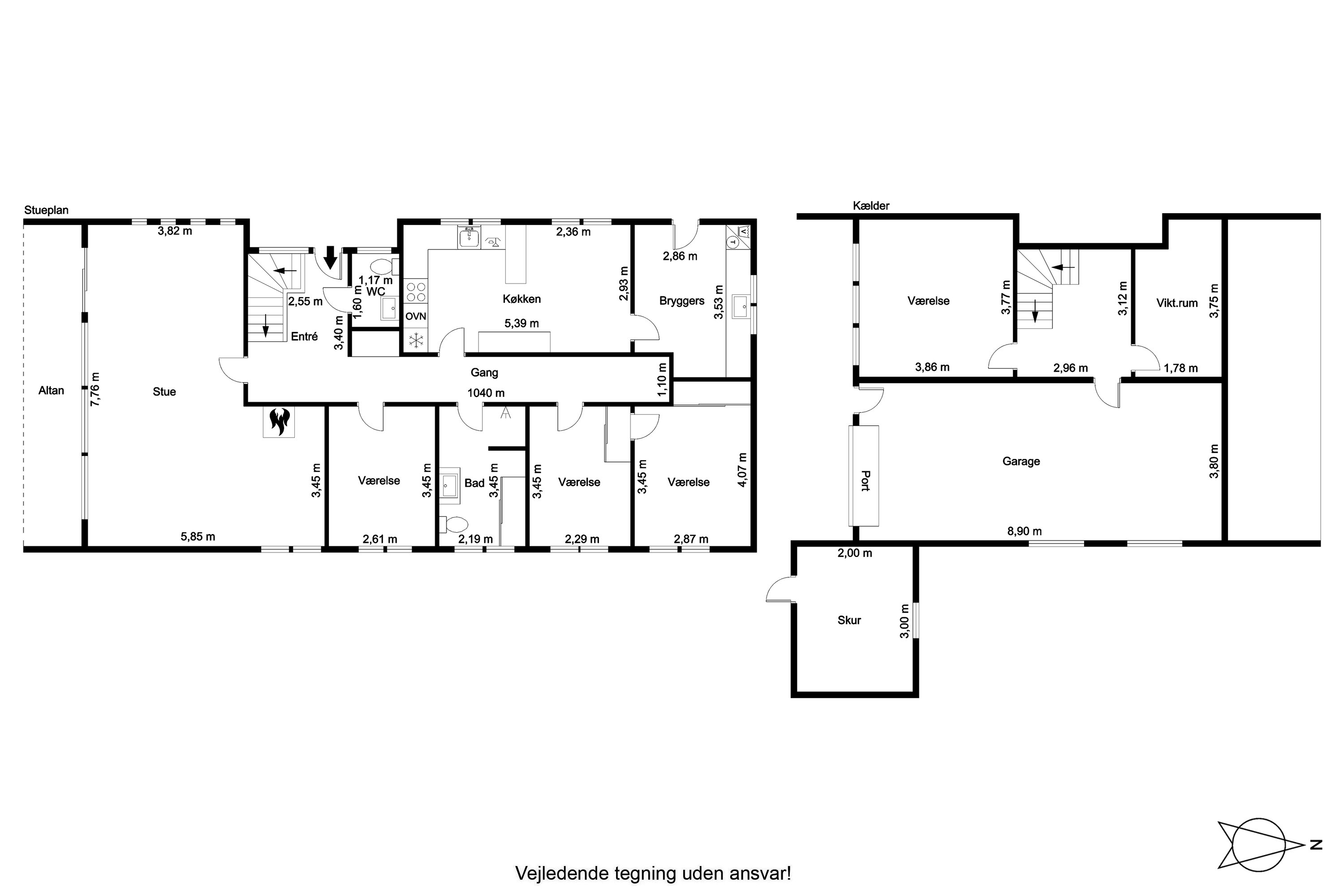 Plantegninger billede af Tornerosevej 6, 9700 Brønderslev