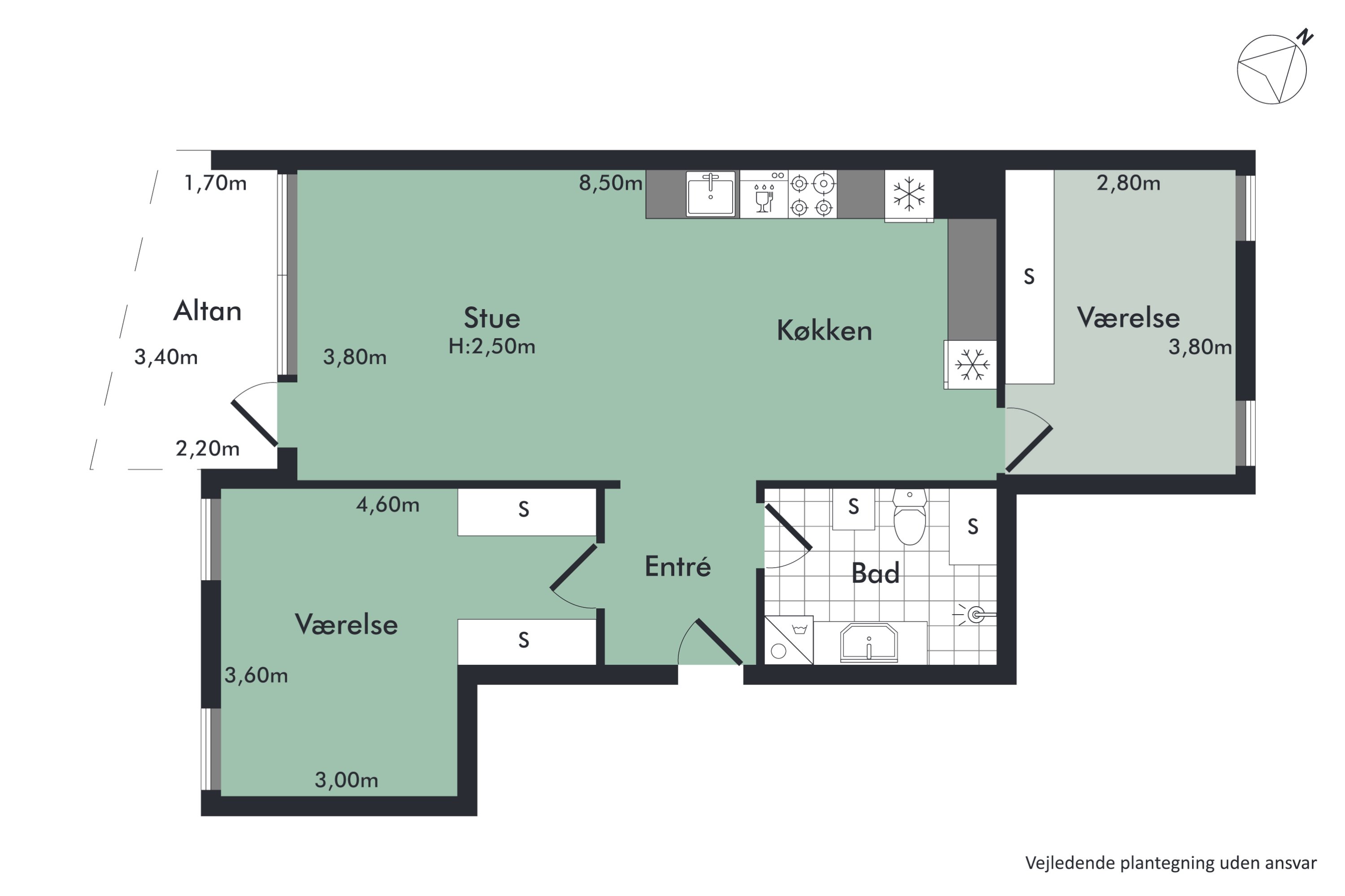 Plantegninger billede af Stormgade 19, 5. th., 9000 Aalborg