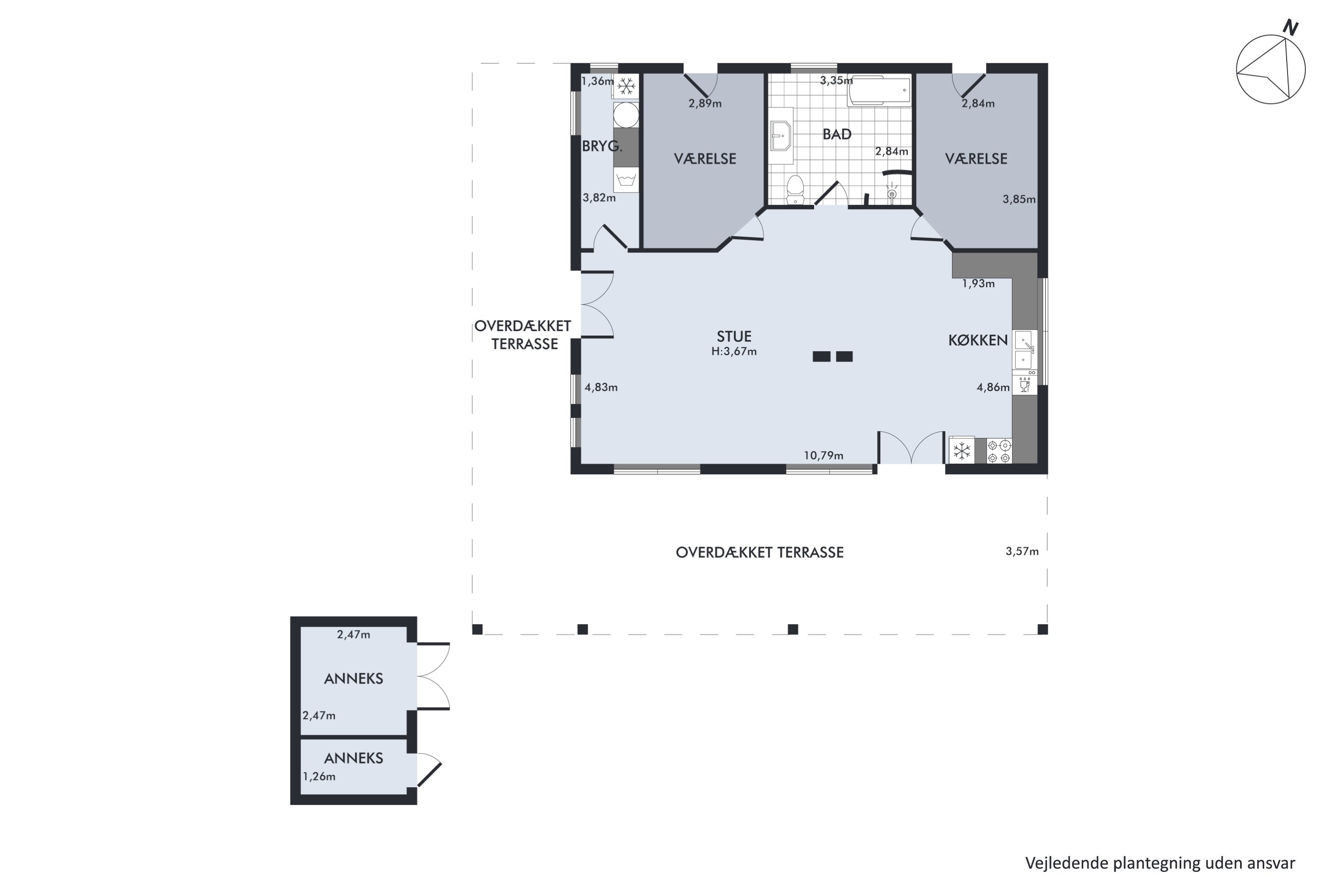 Plantegninger billede af Sletten 61, Odde, 9560 Hadsund