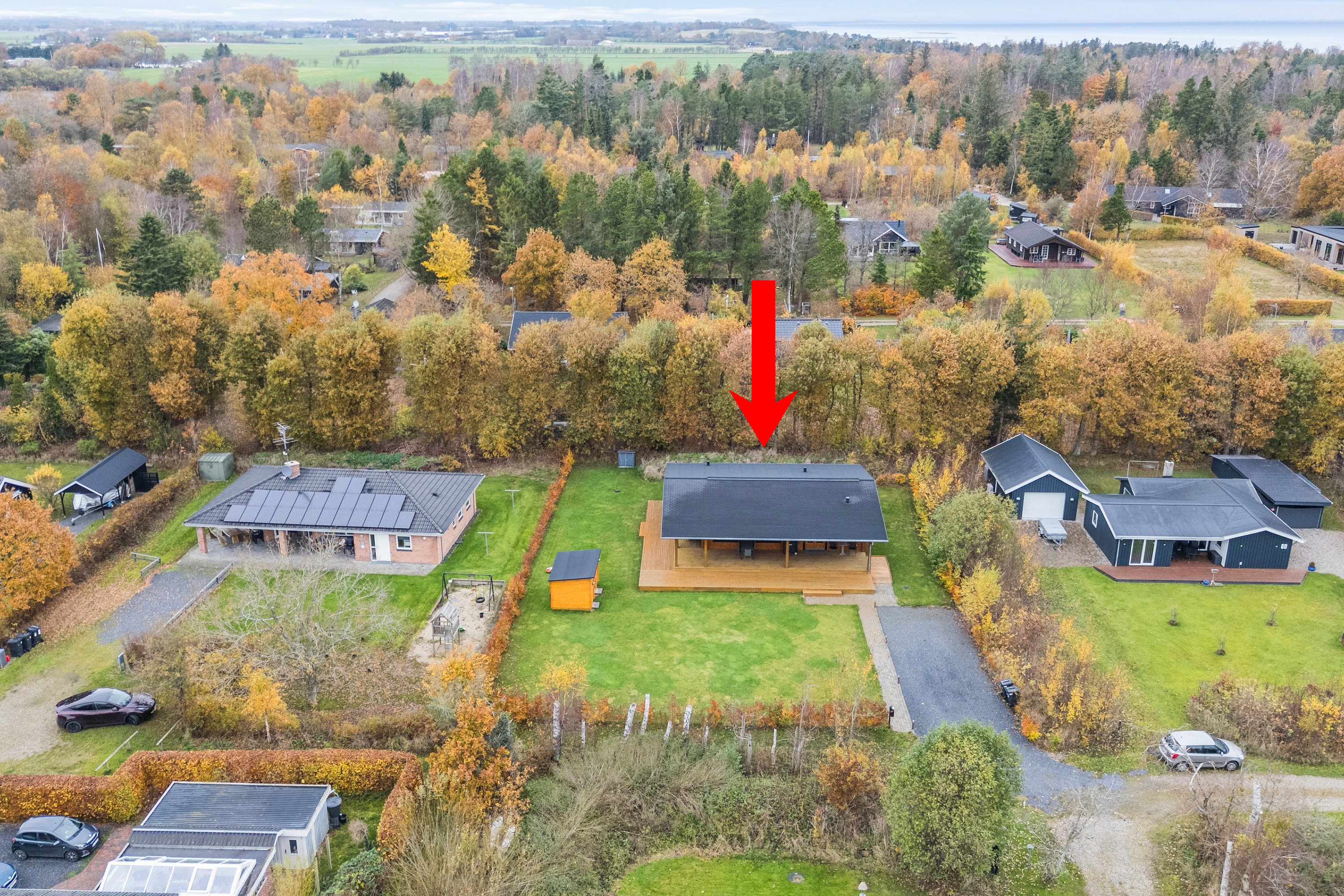 Fremhævet luftfoto billede i fuldskærmstilstand. Billede af Sletten 61, Odde, 9560 Hadsund