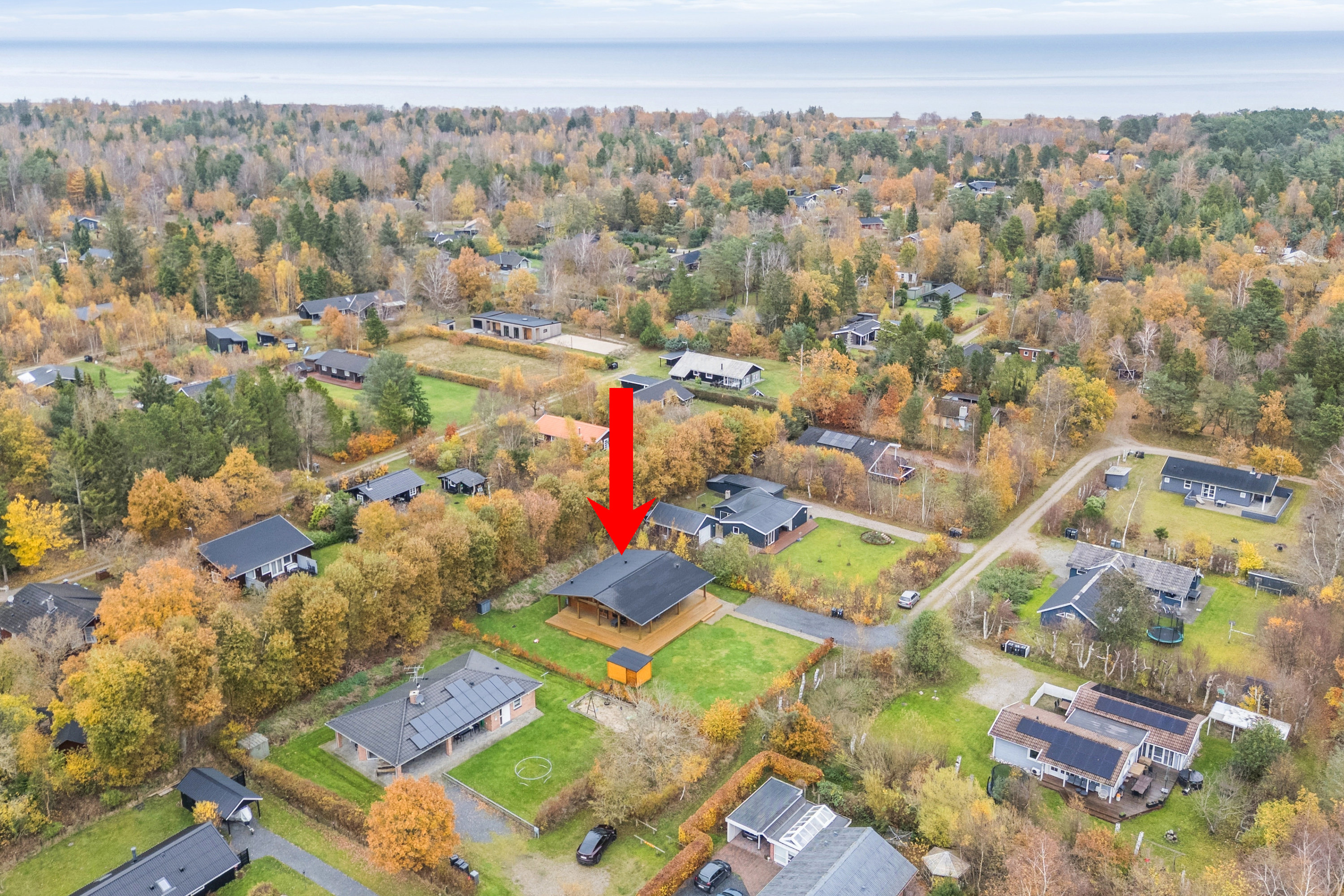Fremhævet luftfoto billede i fuldskærmstilstand. Billede af Sletten 61, Odde, 9560 Hadsund