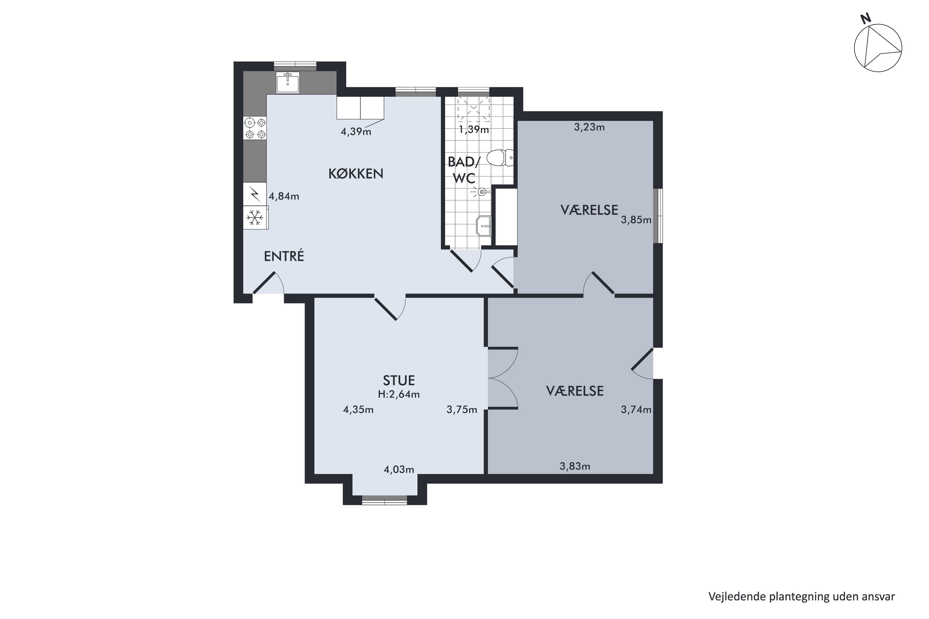 Plantegninger billede af Nystedvej 26, 1. th., 2500 Valby