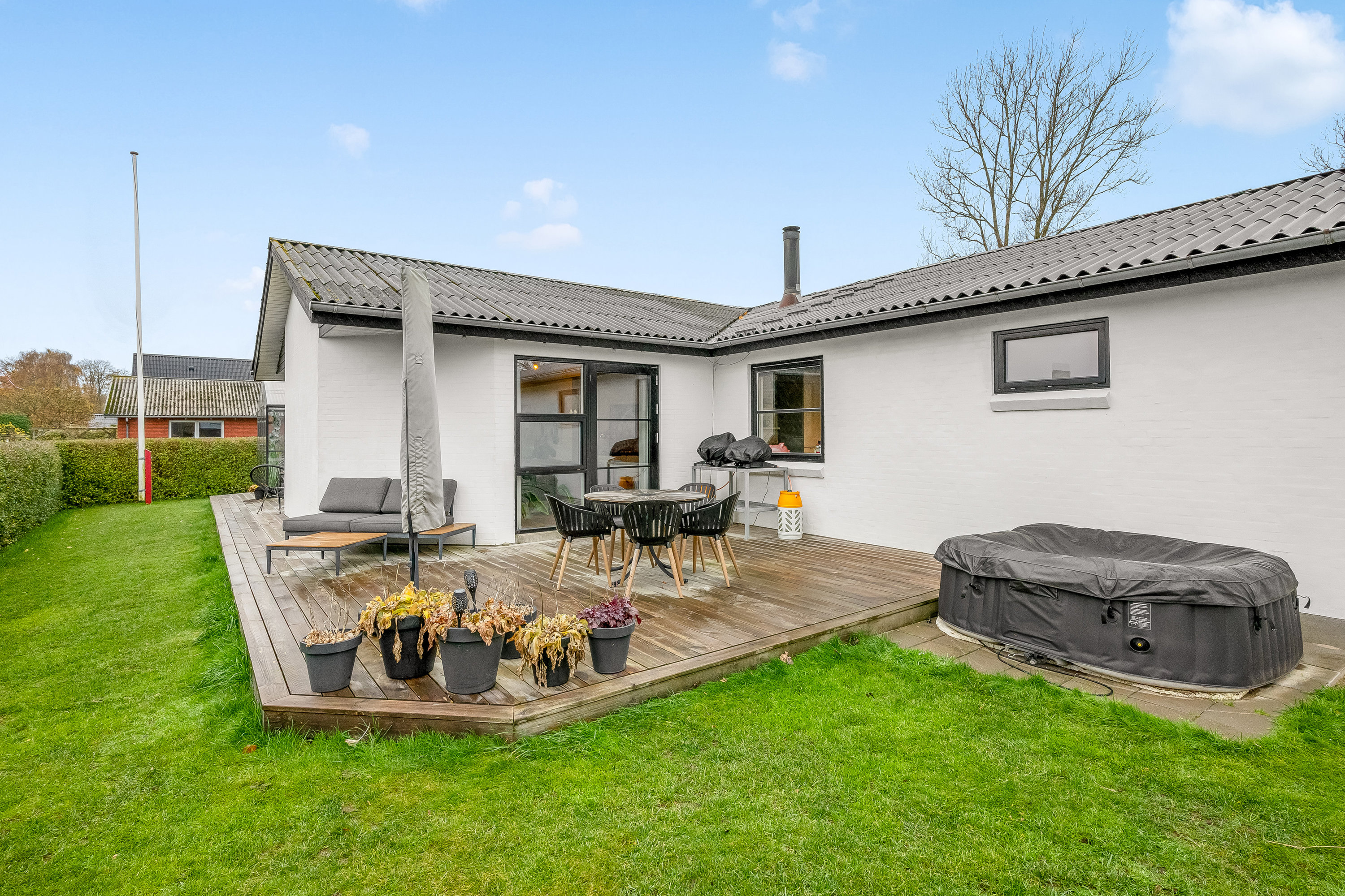 Fremhævet terrasse billede i fuldskærmstilstand. Billede af Grønneled 2A, Mejrup, 7500 Holstebro