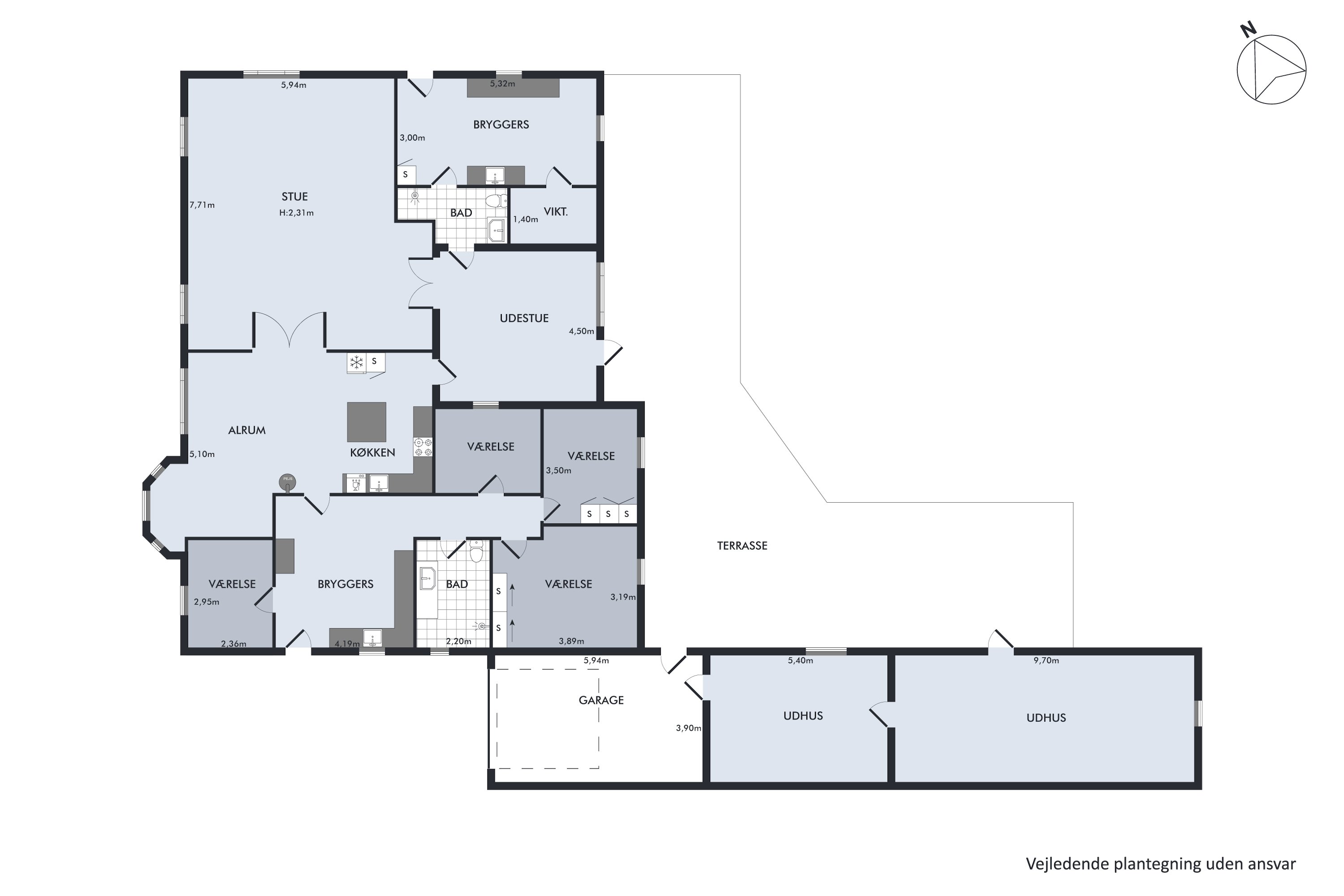 Plantegninger billede af Løkkenvej 23, 9490 Pandrup