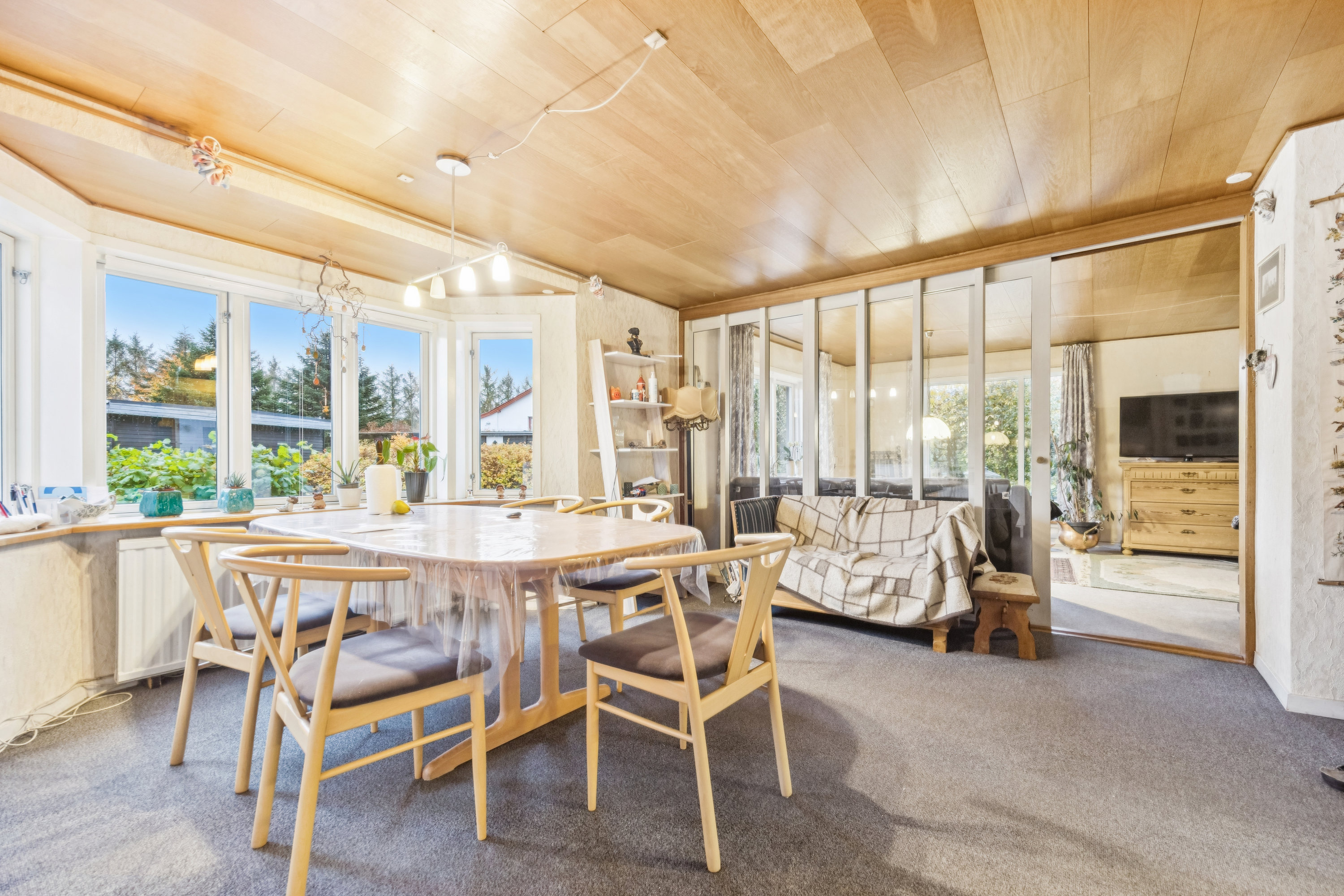 Fremhævet spisestue billede i fuldskærmstilstand. Billede af Tranhøj 38, Tranum, 9460 Brovst