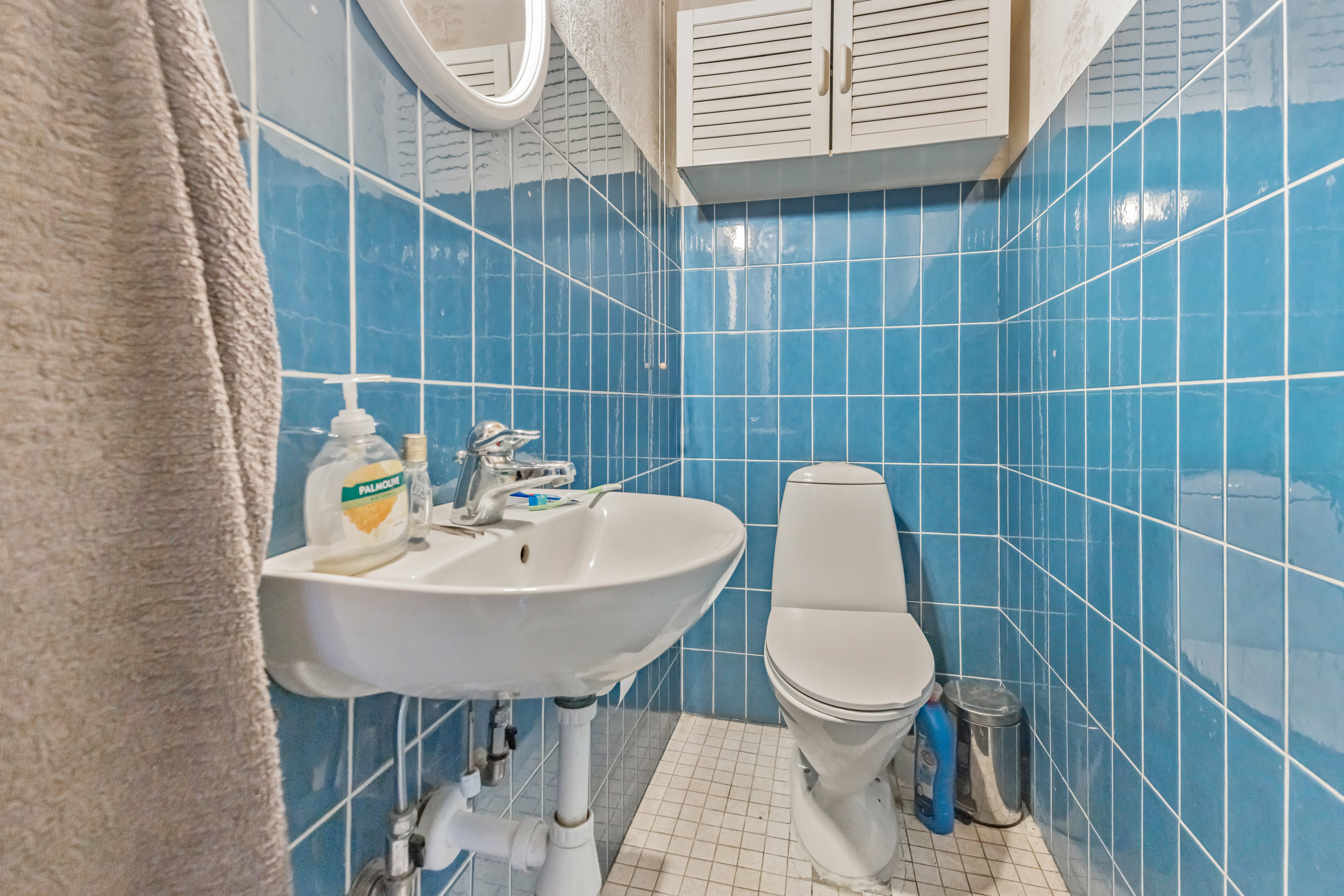 Fremhævet badeværelse billede i fuldskærmstilstand. Billede af Tranhøj 38, Tranum, 9460 Brovst