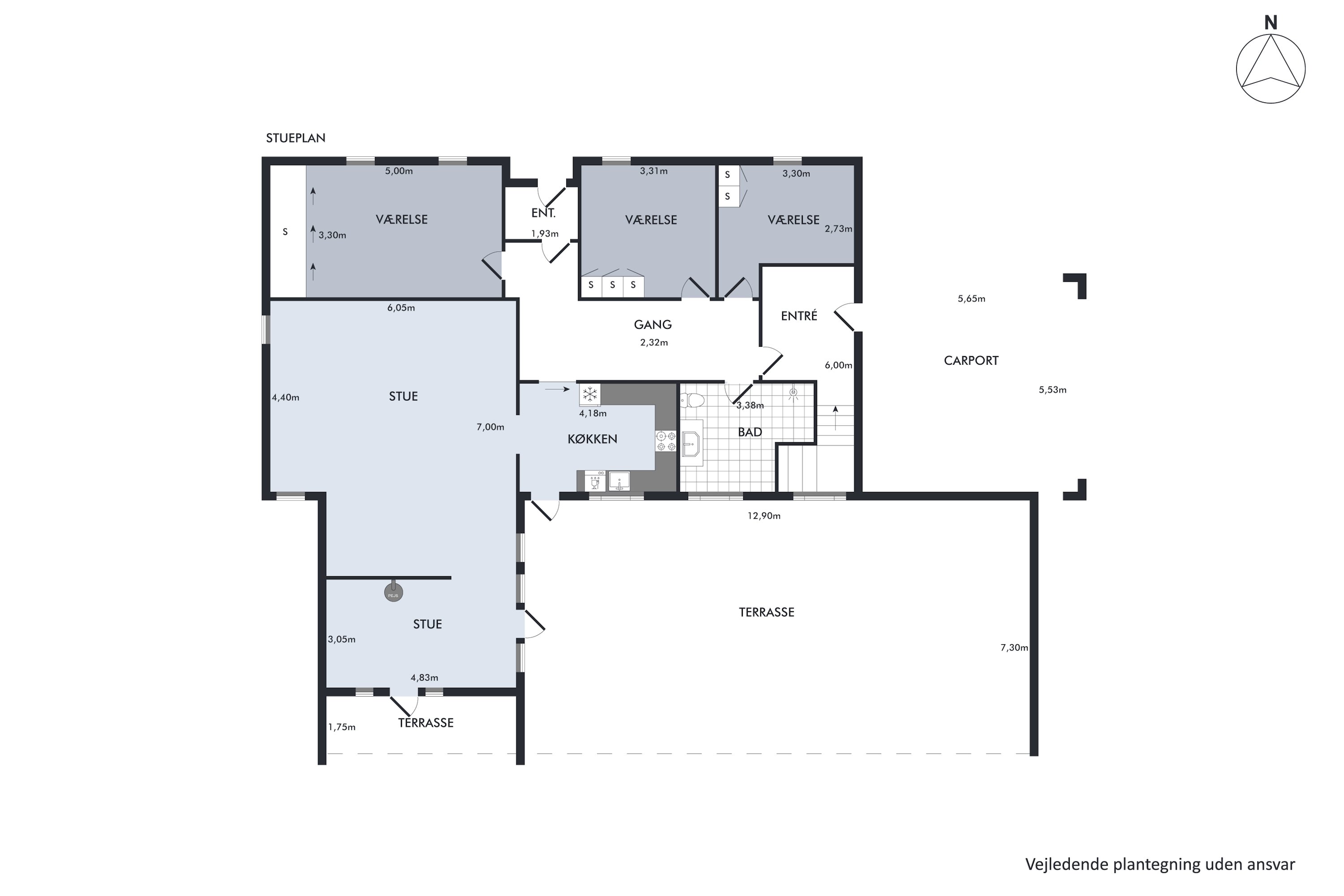 Plantegninger billede af Jacobsvej 4, 9490 Pandrup
