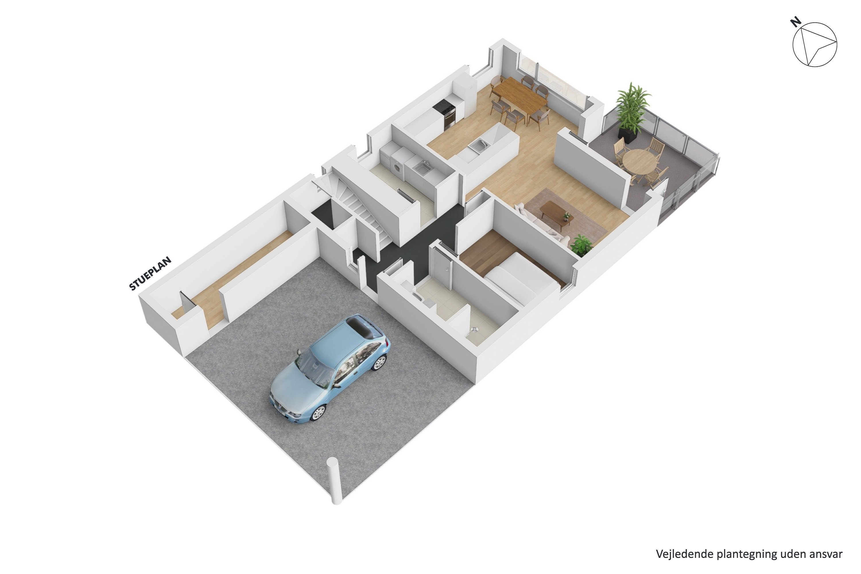 Plantegninger billede af Holmebakken 2, 8382 Hinnerup