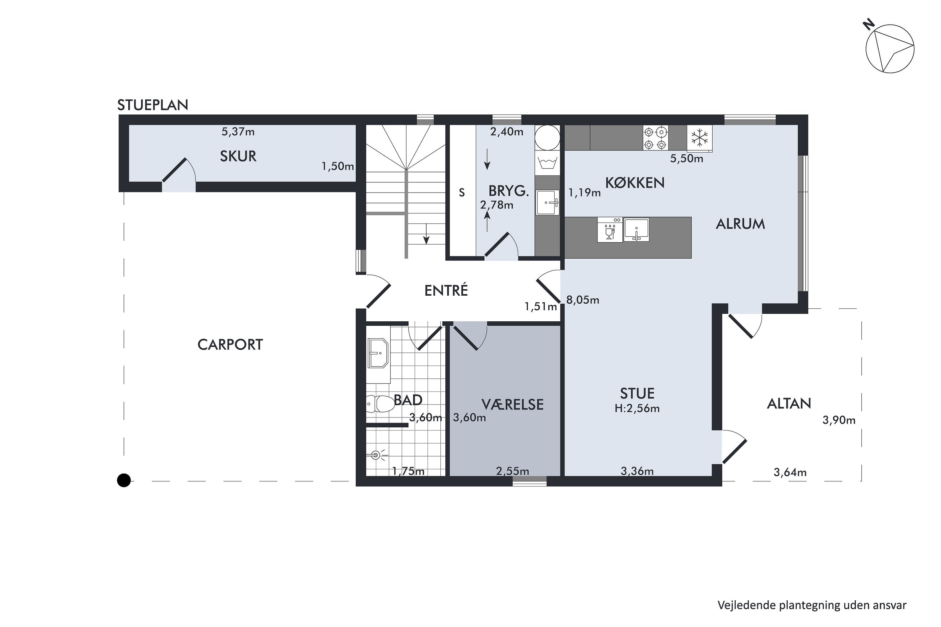 Plantegninger billede af Holmebakken 2, 8382 Hinnerup