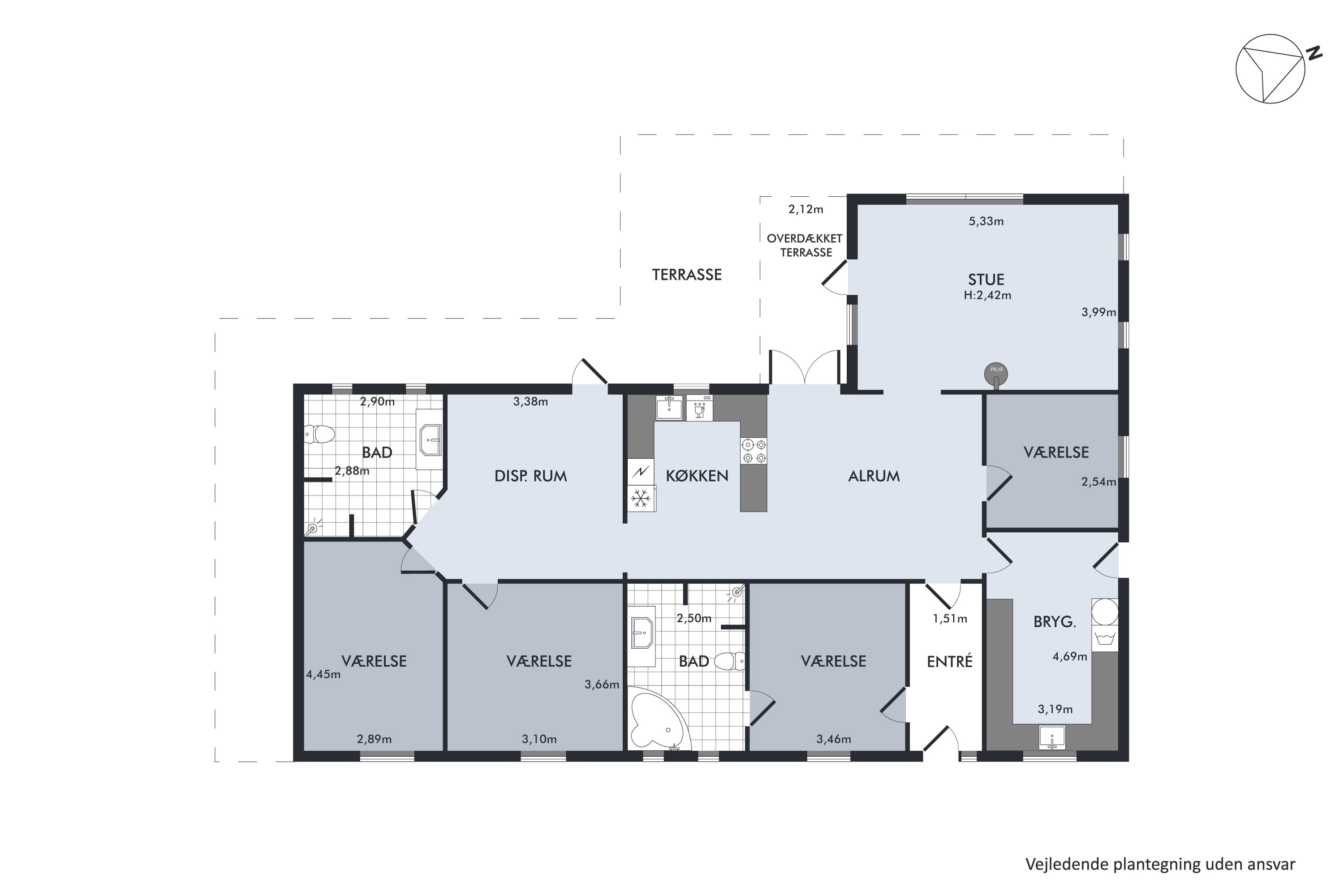 Plantegninger billede af Østervangs Alle 63, 8963 Auning