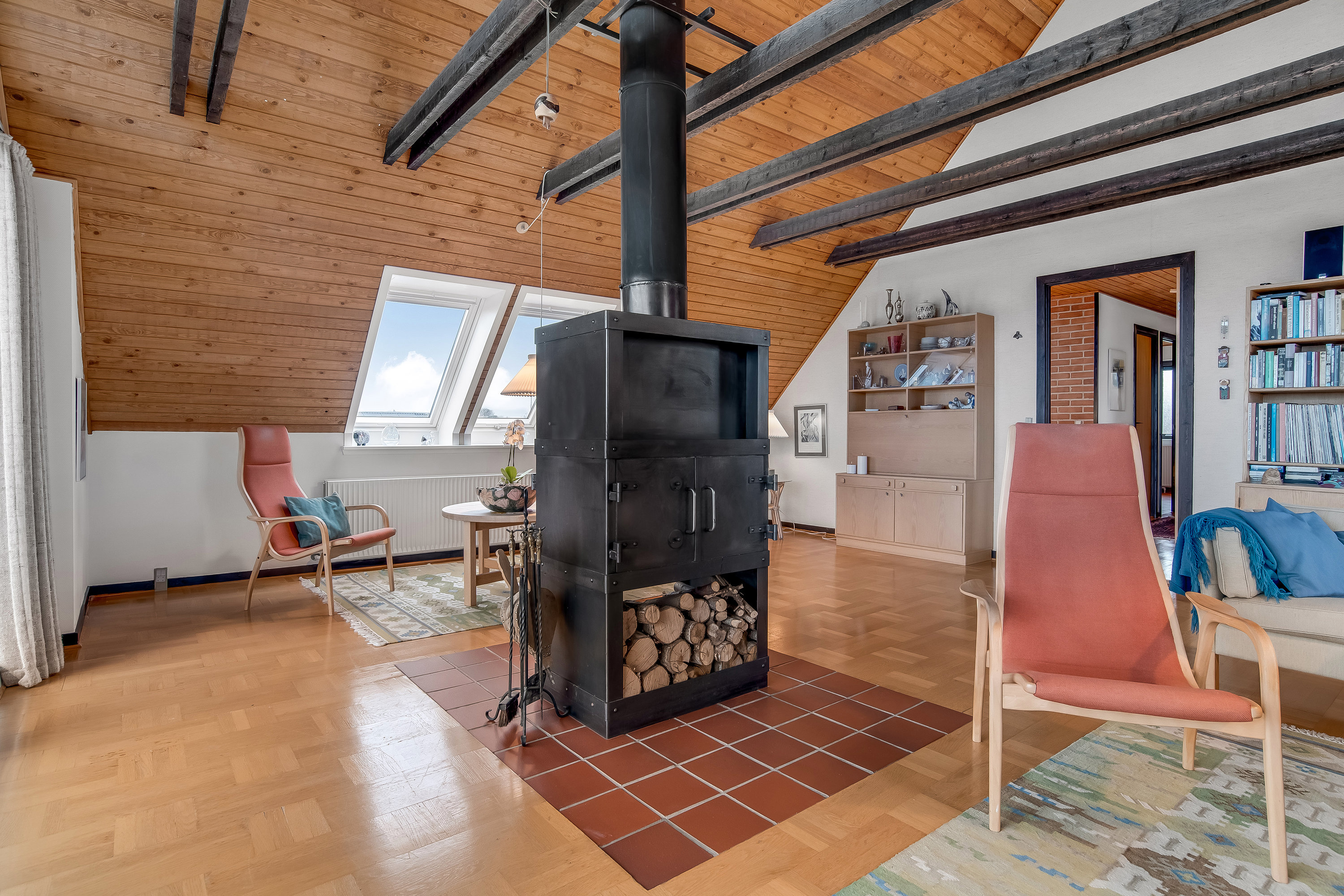 Fremhævet stue billede i fuldskærmstilstand. Billede af Torsvej 17, Nørlem, 7620 Lemvig