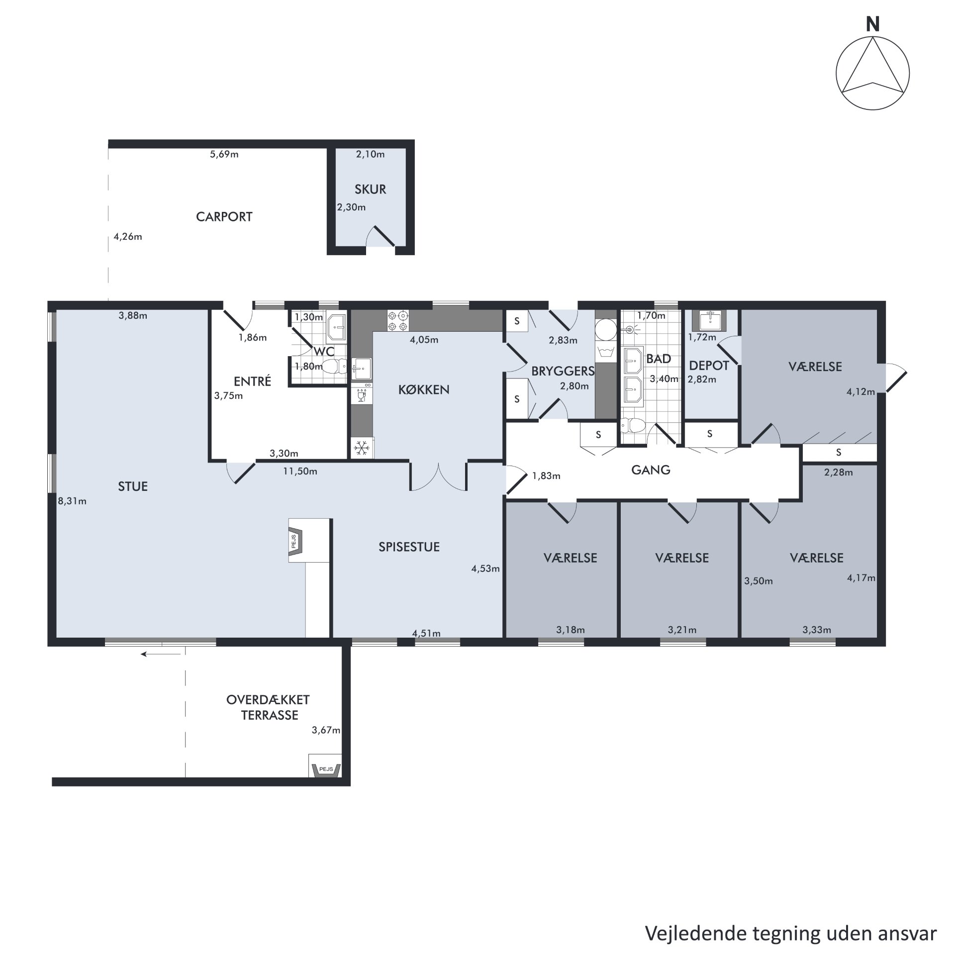 Plantegninger billede af Johannes Grosens Vej 16, 8250 Egå