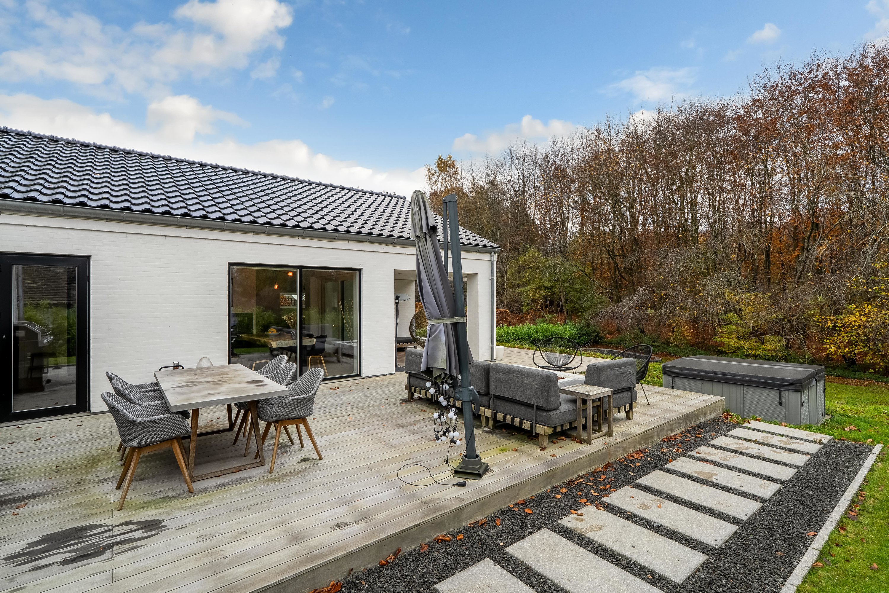 Fremhævet terrasse billede i fuldskærmstilstand. Billede af Bombakken 57, 3320 Skævinge