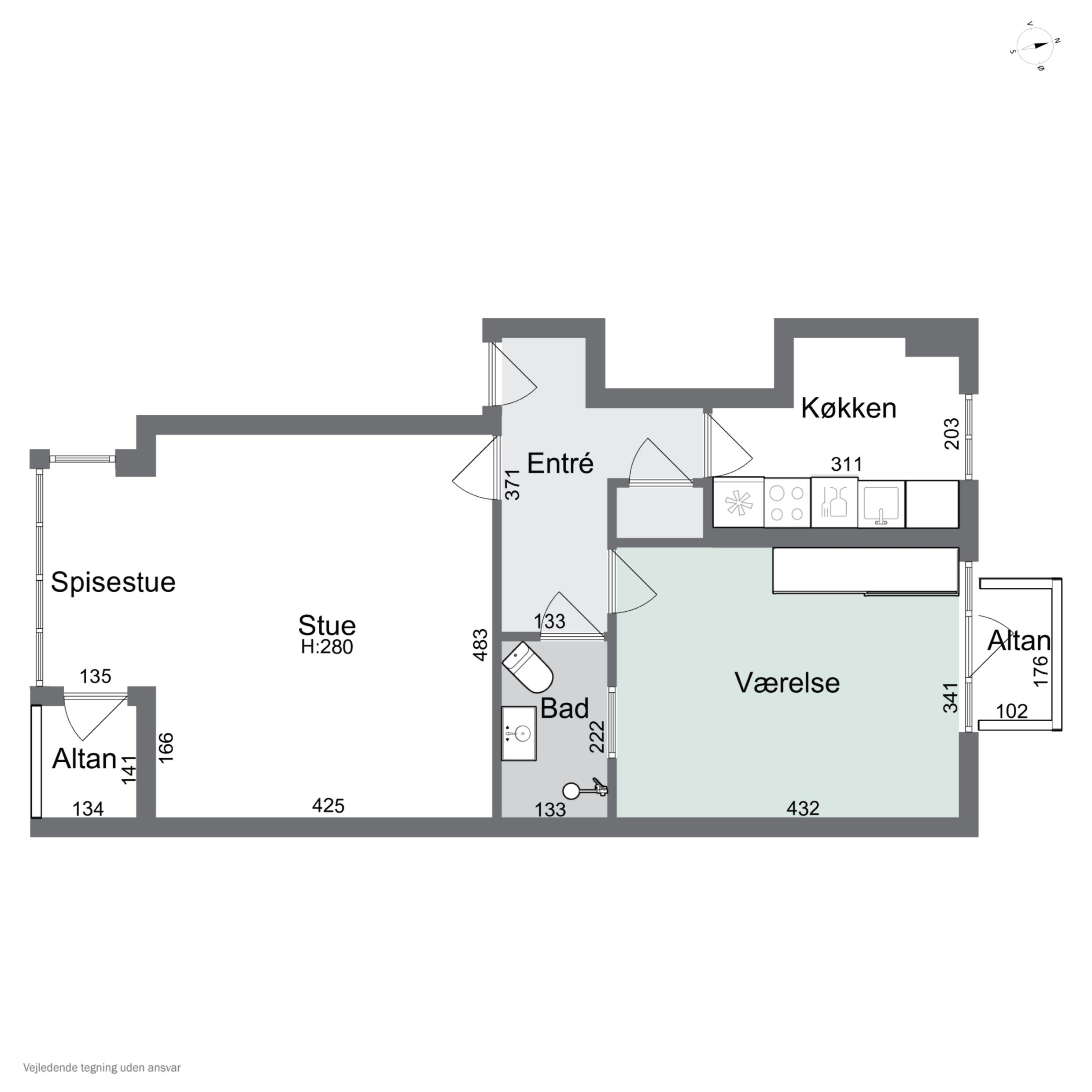 Plantegninger billede af Henriettevej 14, 2. th., 5000 Odense C