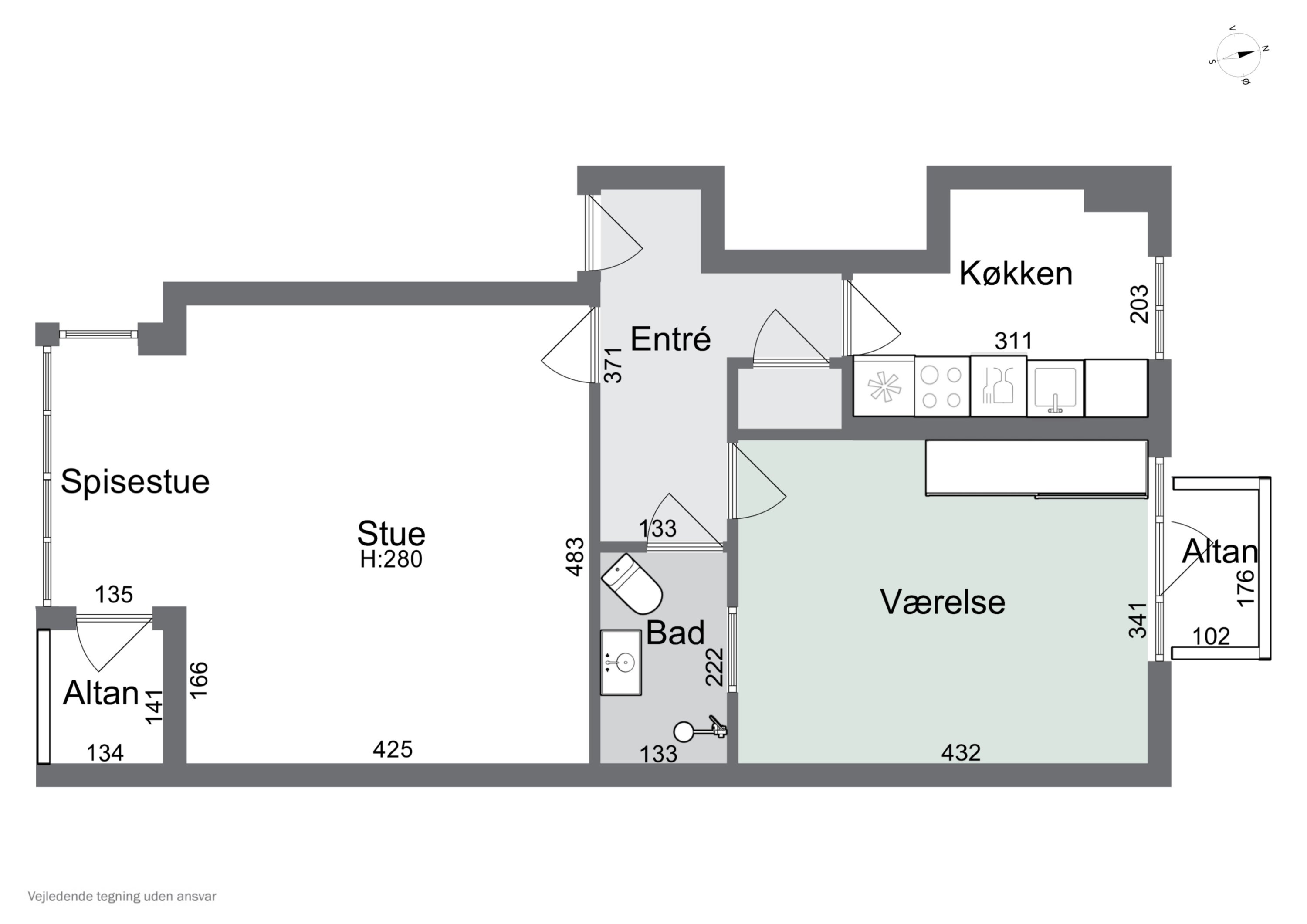 Plantegninger billede af Henriettevej 14, 2. th., 5000 Odense C