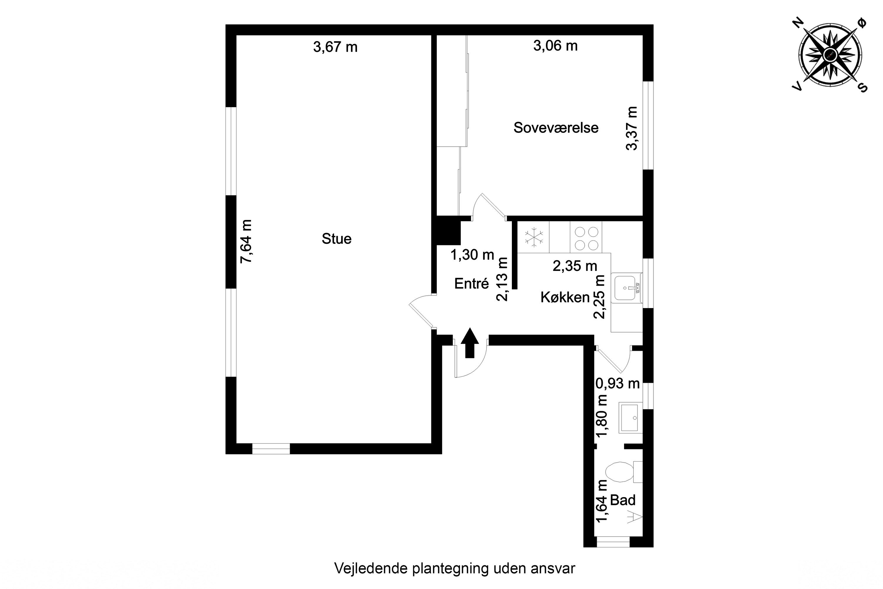 Plantegninger billede af Aagade 69, st.., 7100 Vejle