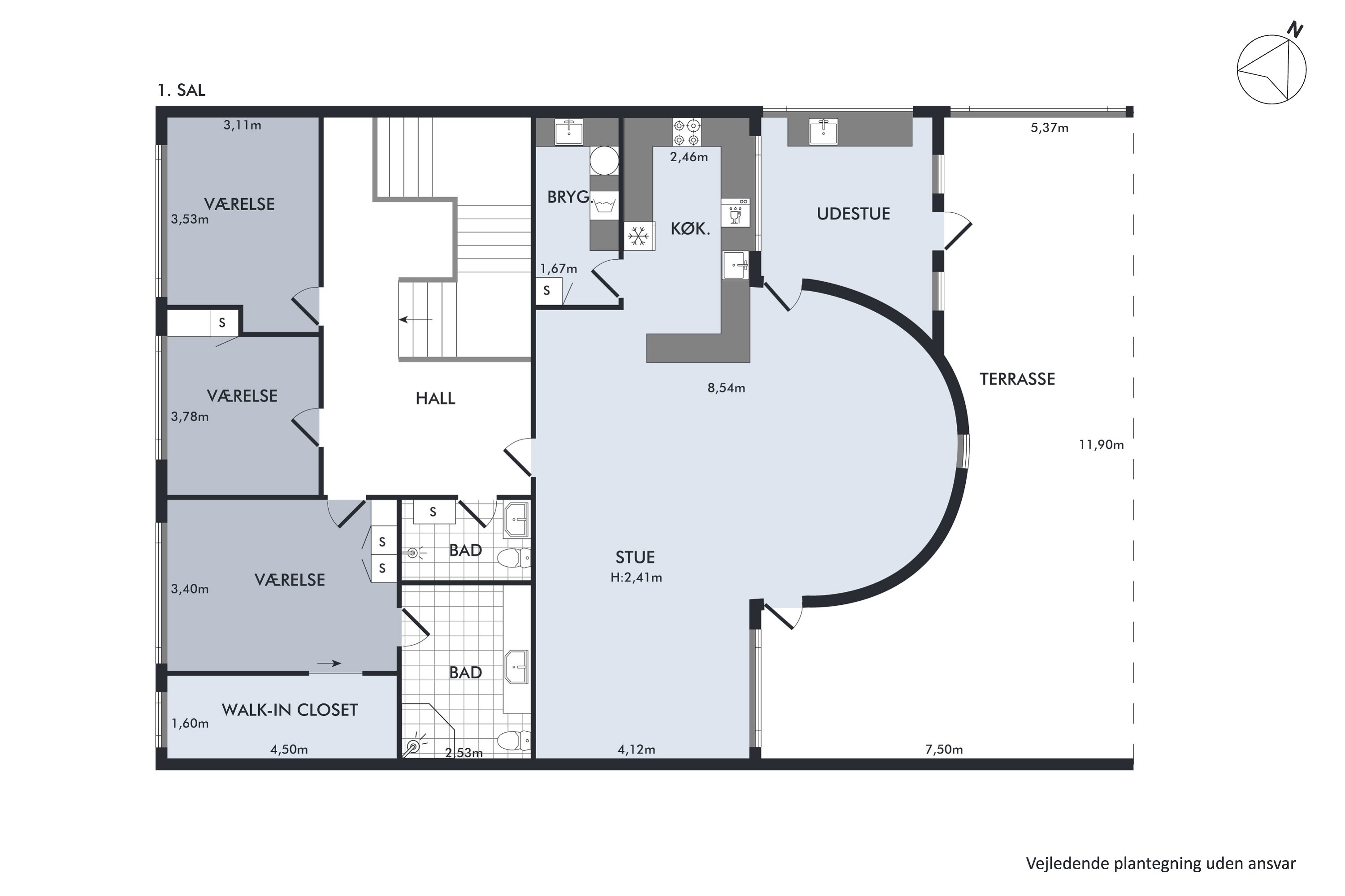 Plantegninger billede af Jernbanegade 14, 1., 9460 Brovst