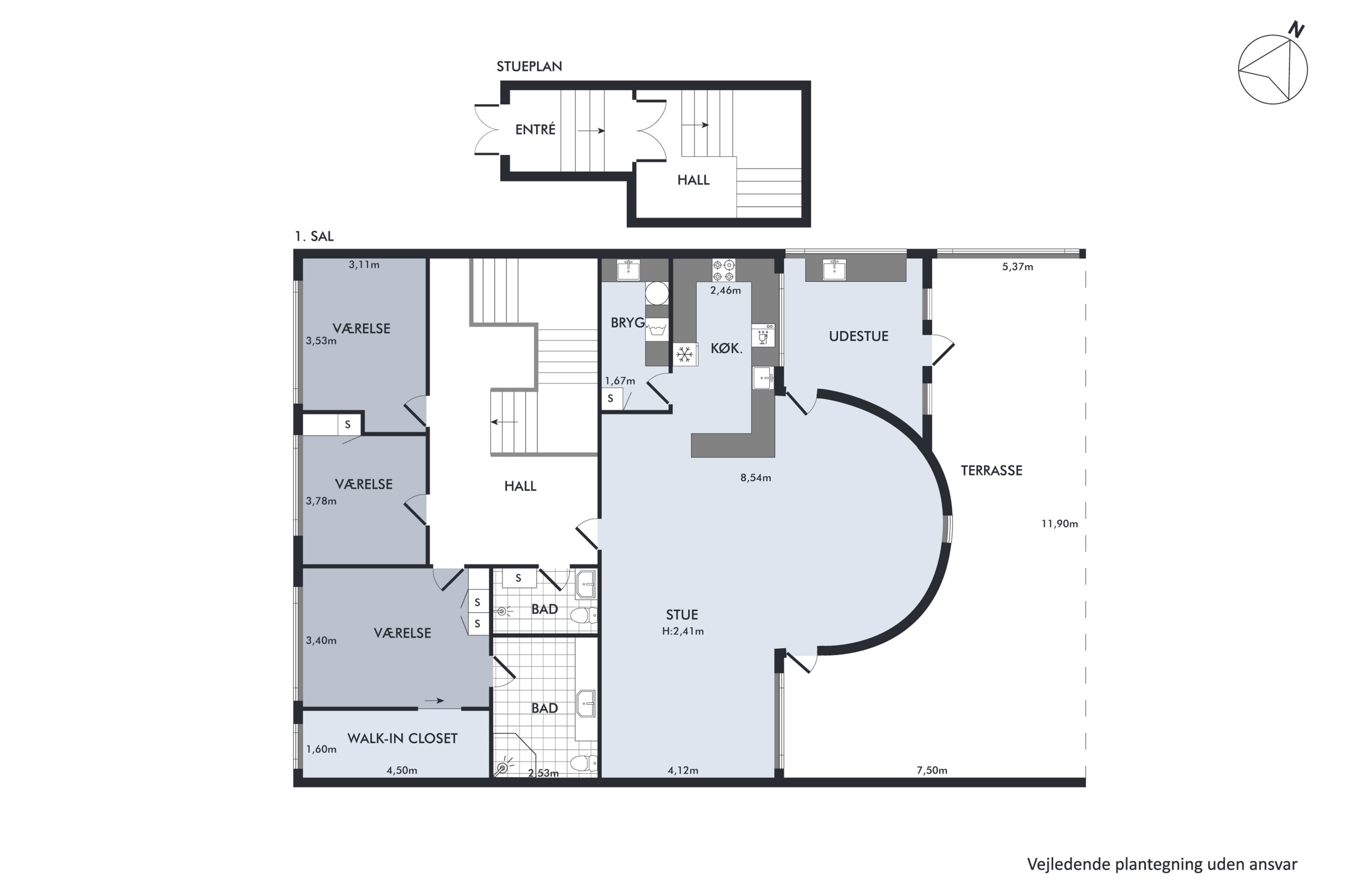 Plantegninger billede af Jernbanegade 14, 1., 9460 Brovst