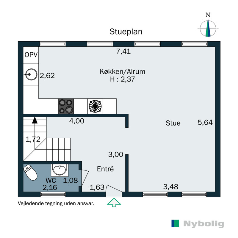 Plantegninger billede af Holsteinsgade 12F, 1. 3., 8300 Odder