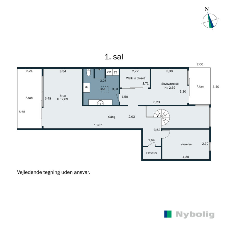 Plantegninger billede af Kildespringet 6, 1. tv., 6200 Aabenraa