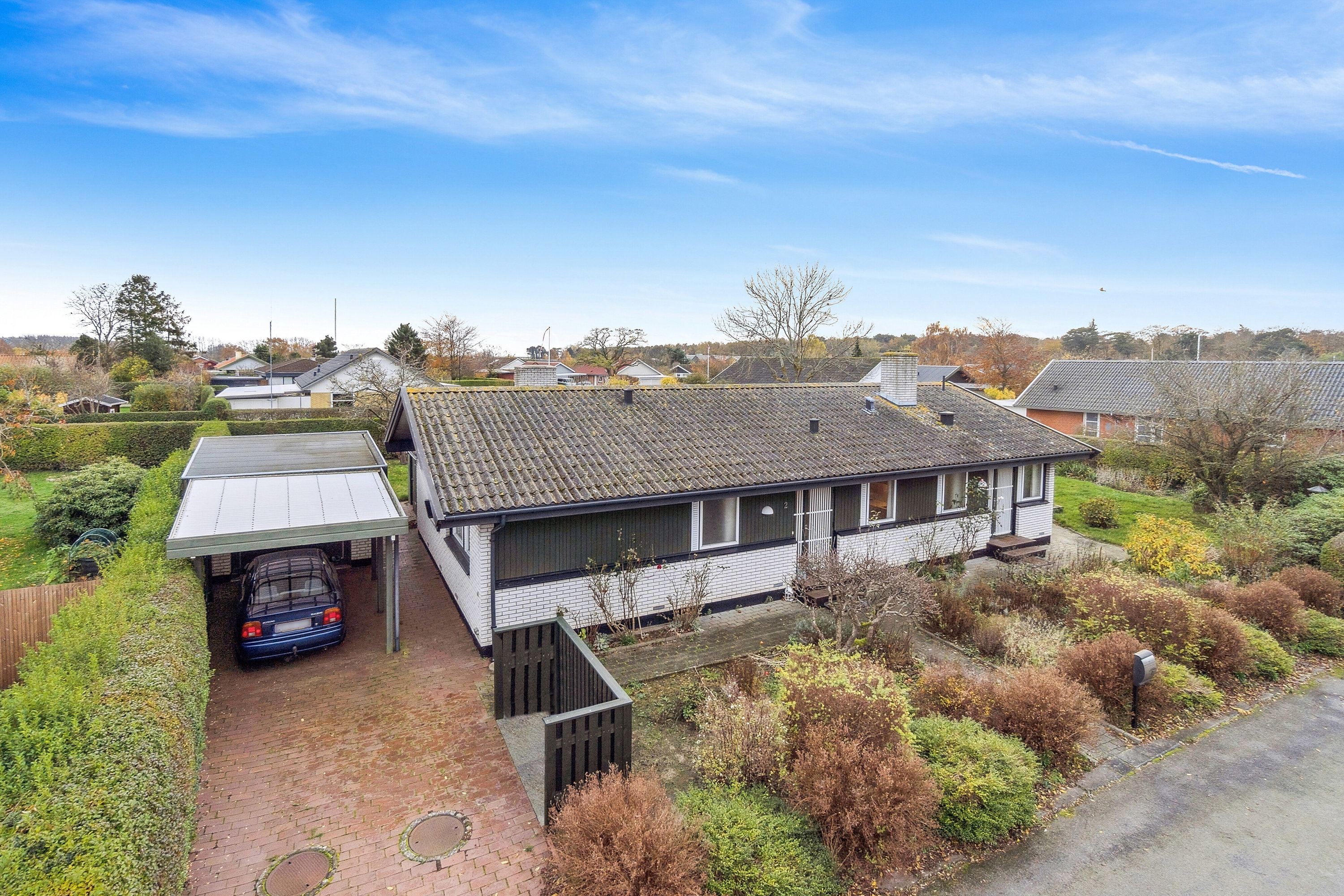 Fremhævet luftfoto billede i fuldskærmstilstand. Billede af Brombærløkken 2, 3700 Rønne