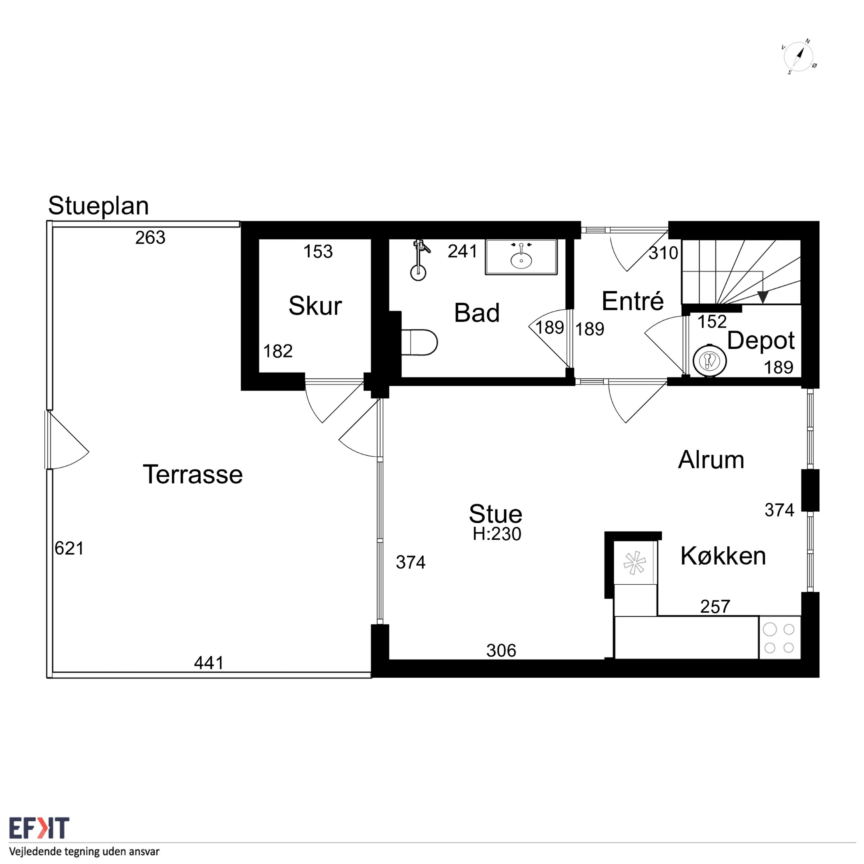 Plantegninger billede af Smedegade 1A, Lohals, 5953 Tranekær