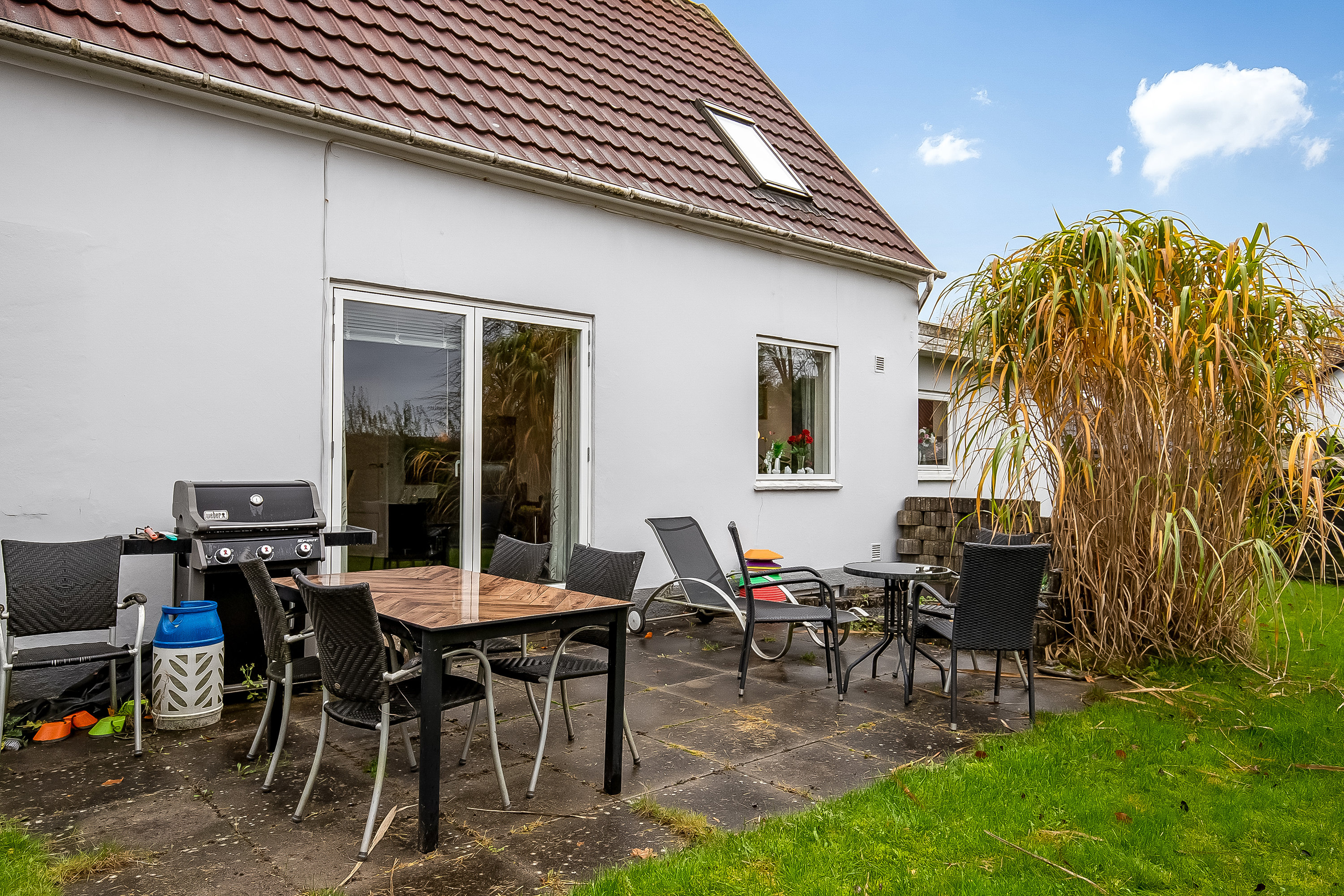 Fremhævet terrasse billede i fuldskærmstilstand. Billede af Villagade 1, 6580 Vamdrup