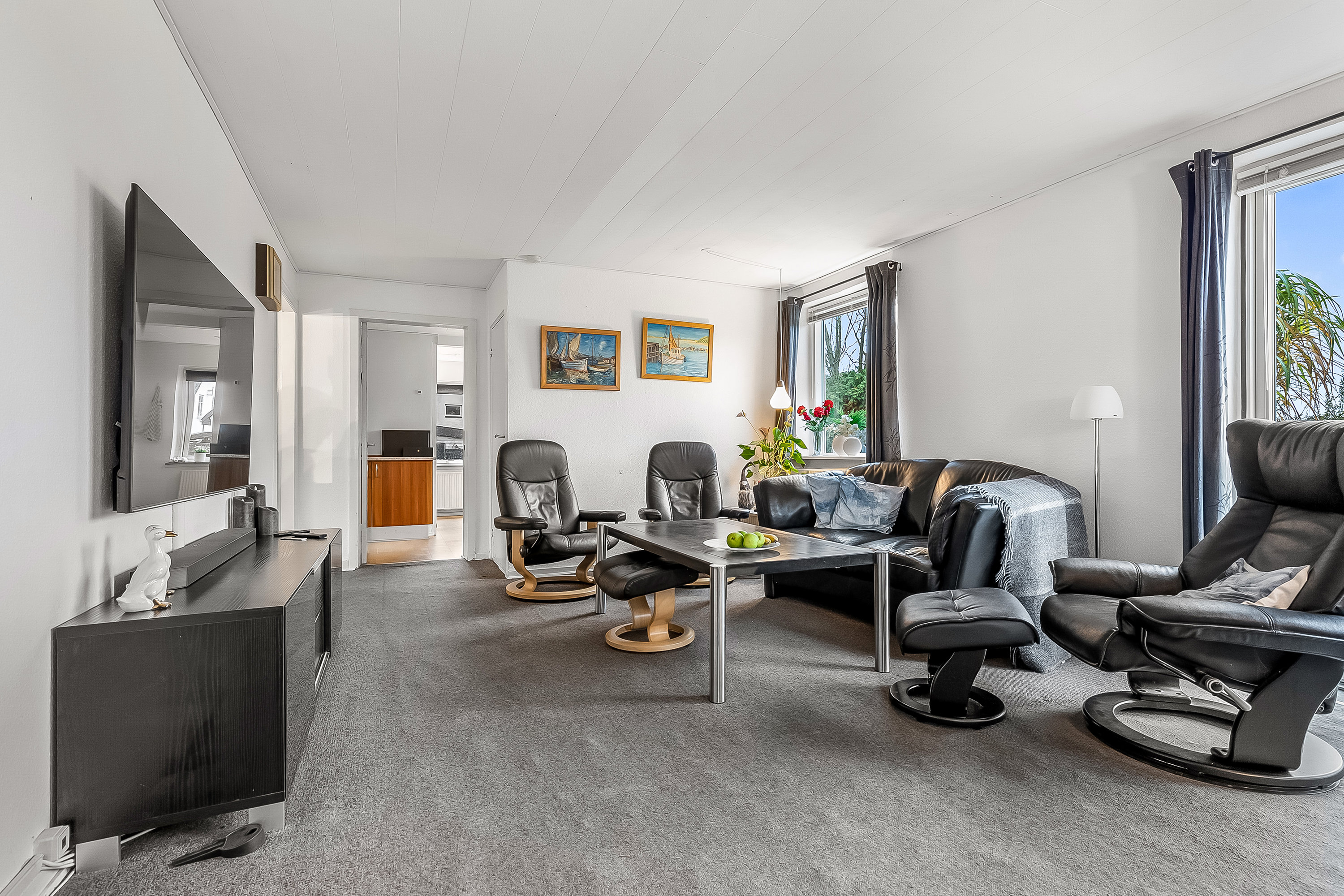 Fremhævet stue billede i fuldskærmstilstand. Billede af Villagade 1, 6580 Vamdrup