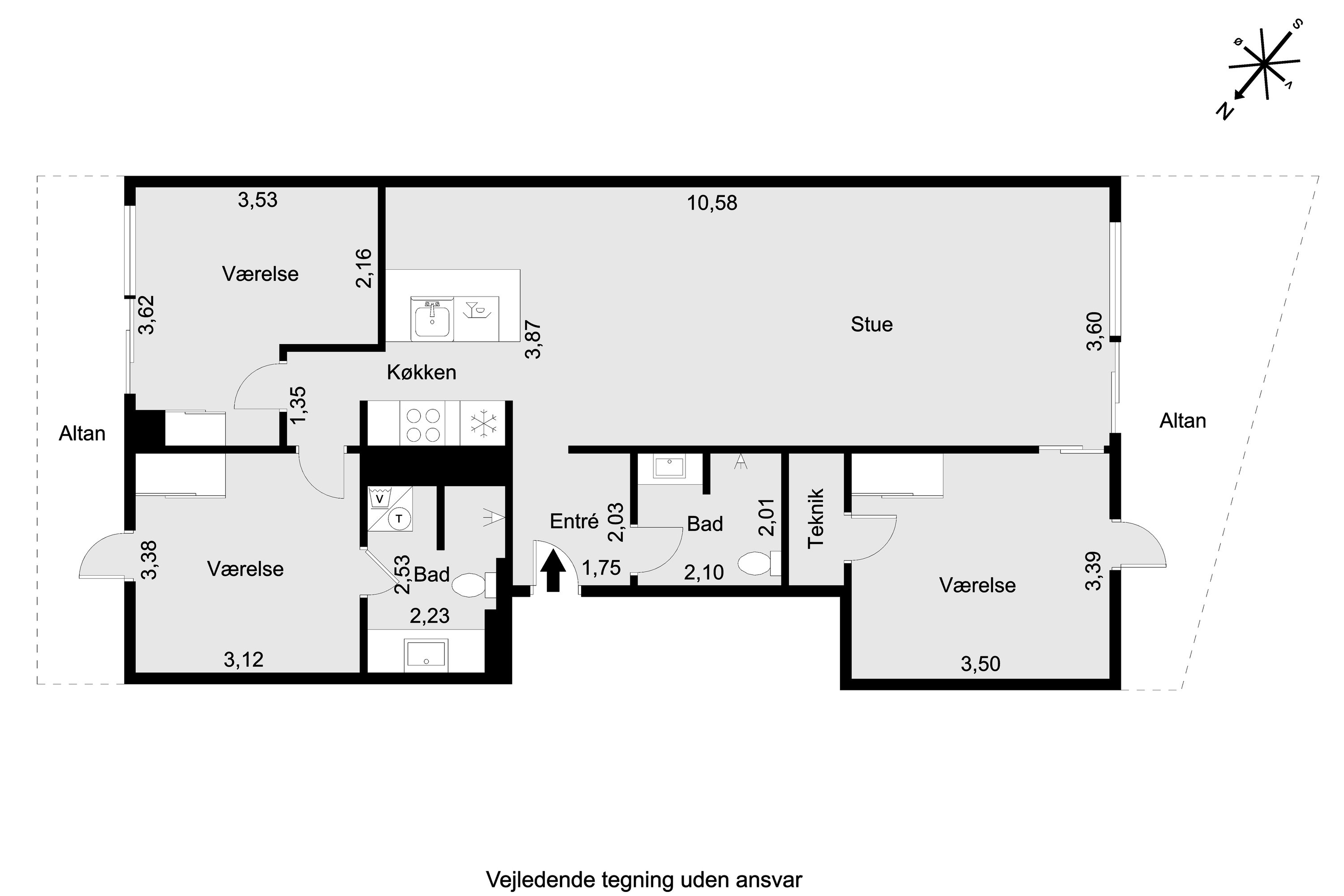 Plantegninger billede af Esther Aggebos Gade 36, 2. th., 8000 Aarhus C