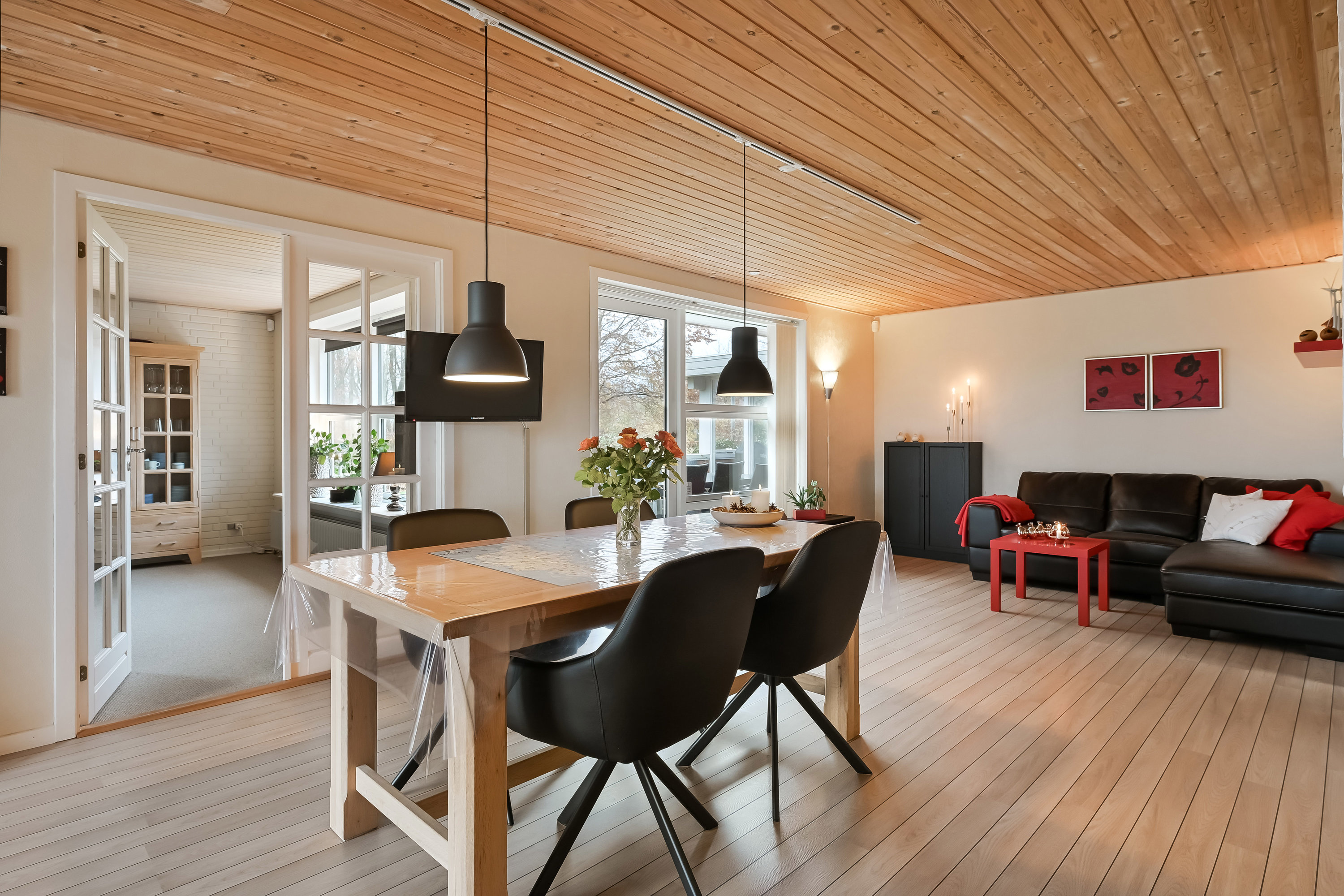 Fremhævet stue billede i fuldskærmstilstand. Billede af Daltoften 47, 7200 Grindsted